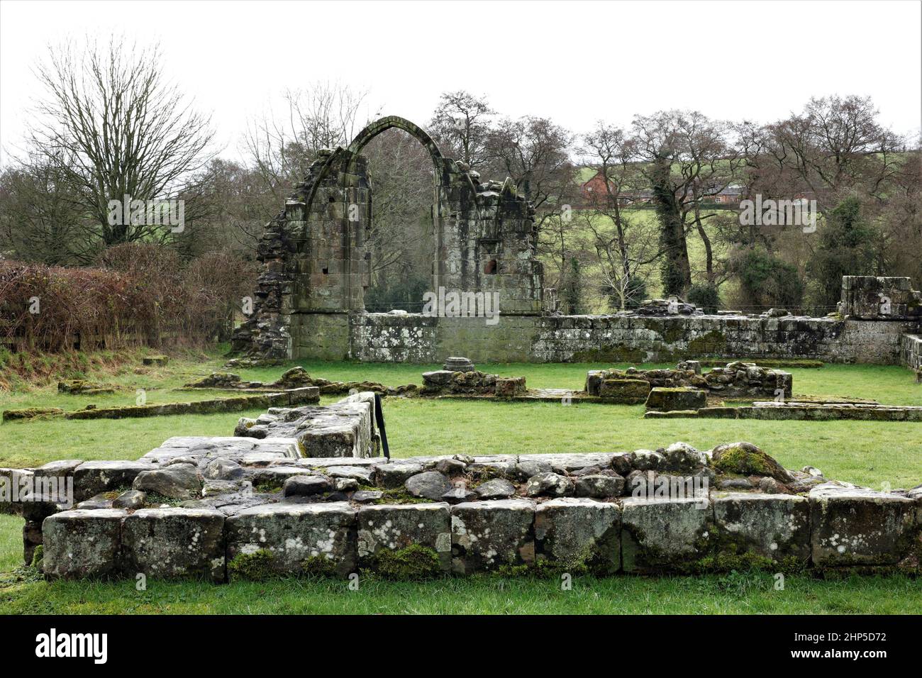 Croxden Cistercian ancient 12th Century Monastery in Staffordshire England Stock Photo