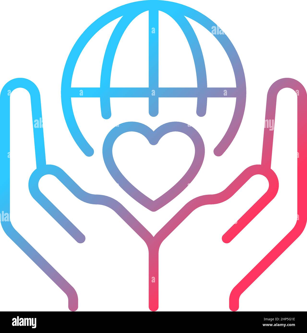 Charitable organization gradient linear vector icon Stock Vector