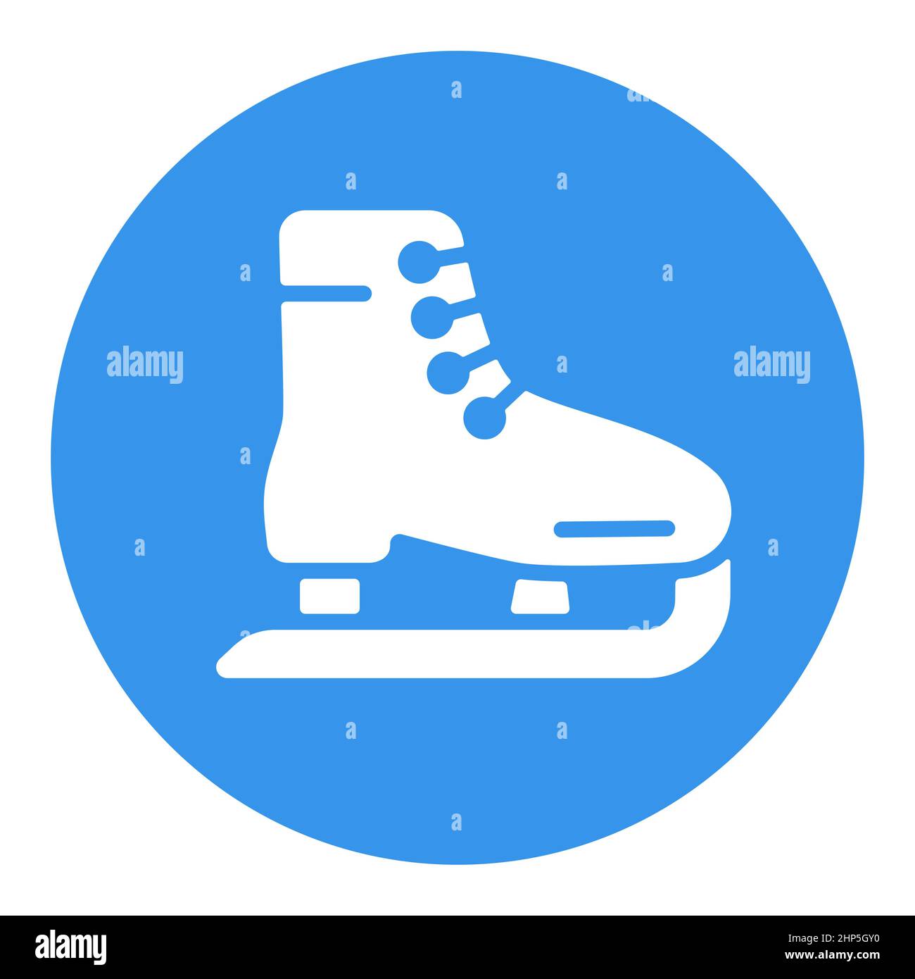 Skating shoes vector icon. Winter sign Stock Vector