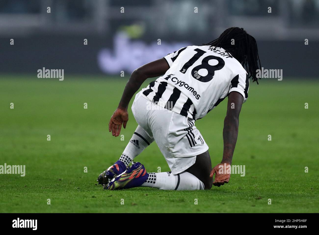 Moise Kean of Juventus Fc looks dejected during the Serie A match between Juventus Fc and Torino Fc at Allianz Stadium on February 18 2022 in Turin Italy Stock Photo Alamy