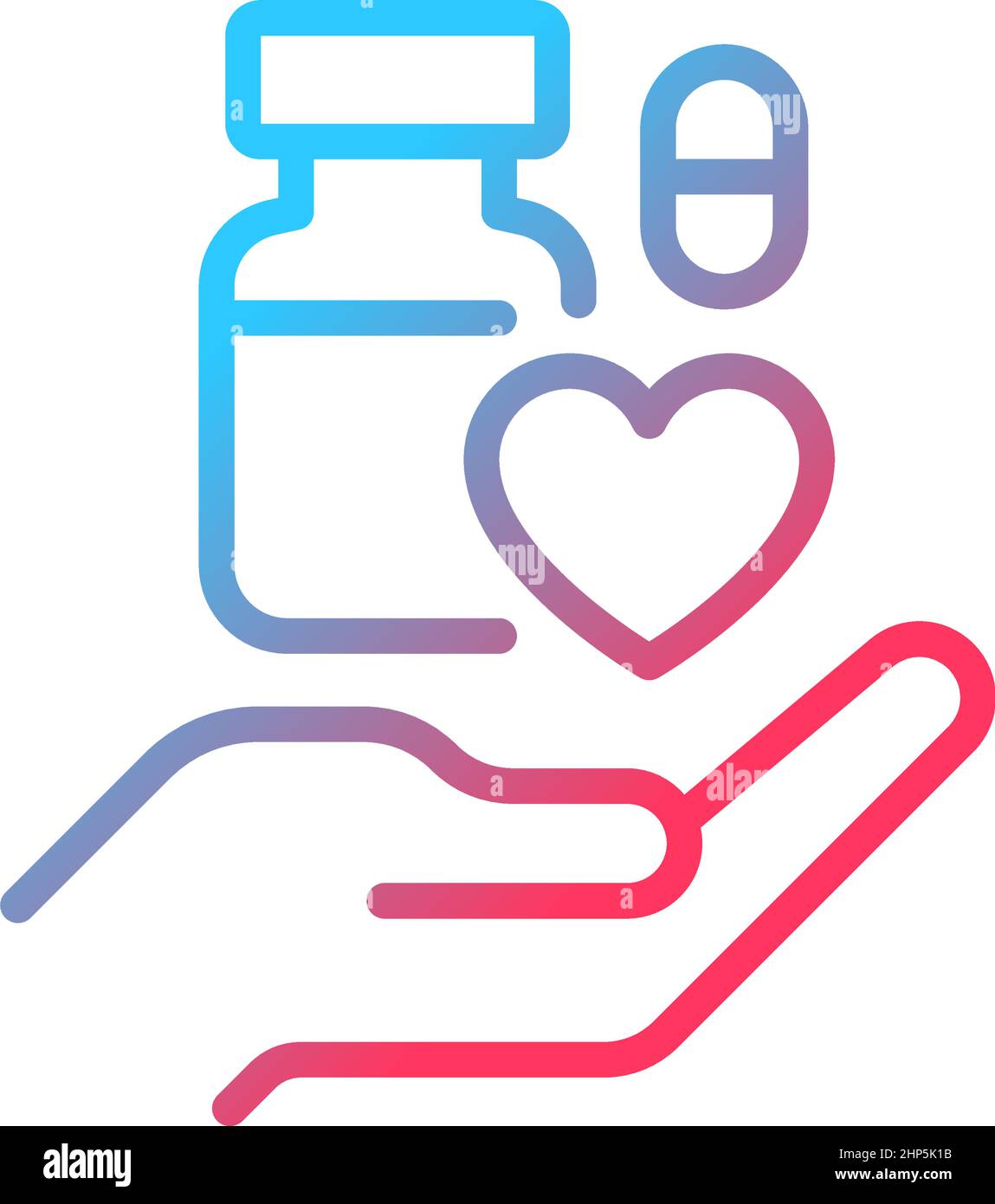 Medical donation gradient linear vector icon Stock Vector