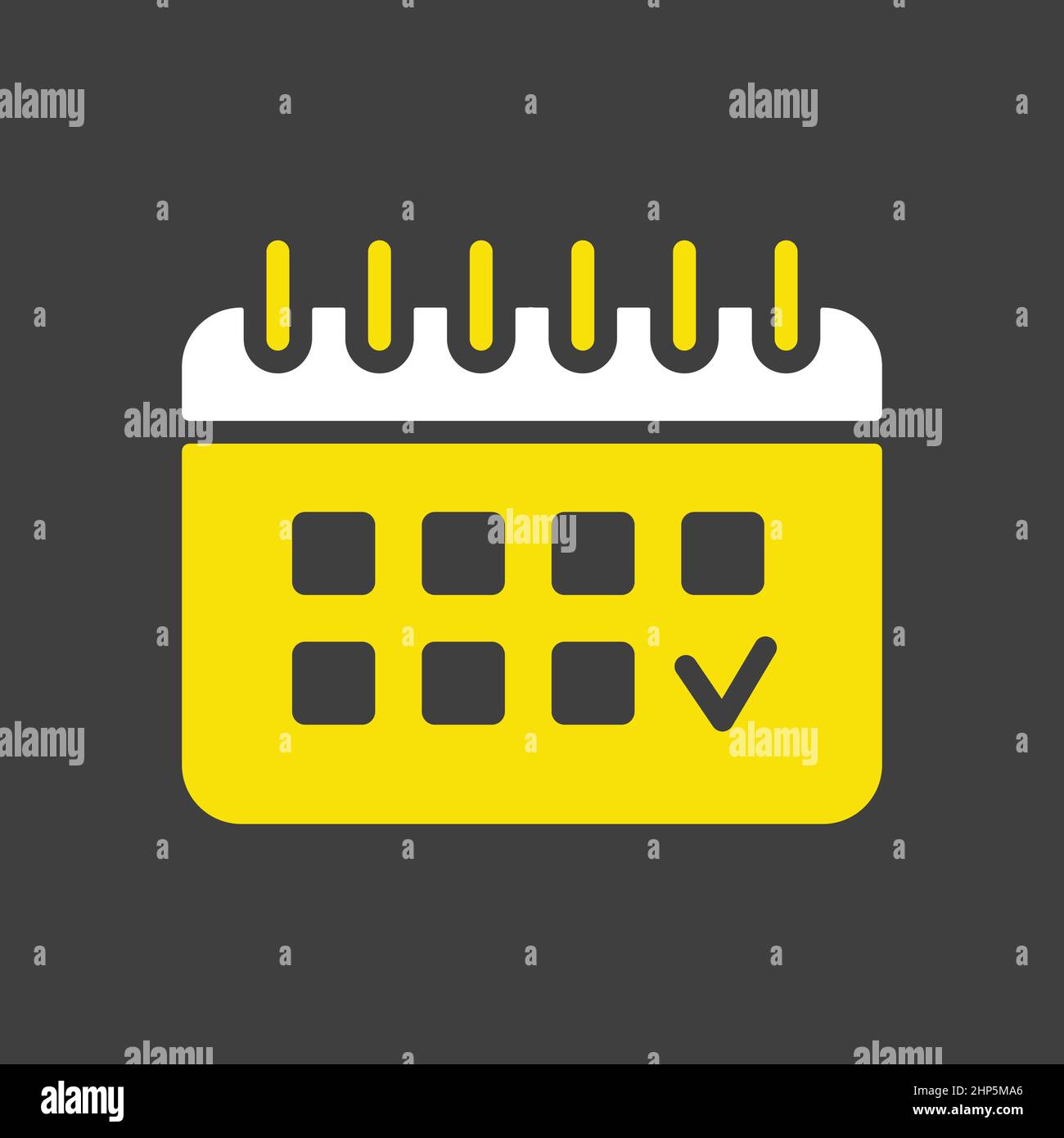 Calendar vector icon isolated on the white Stock Vector