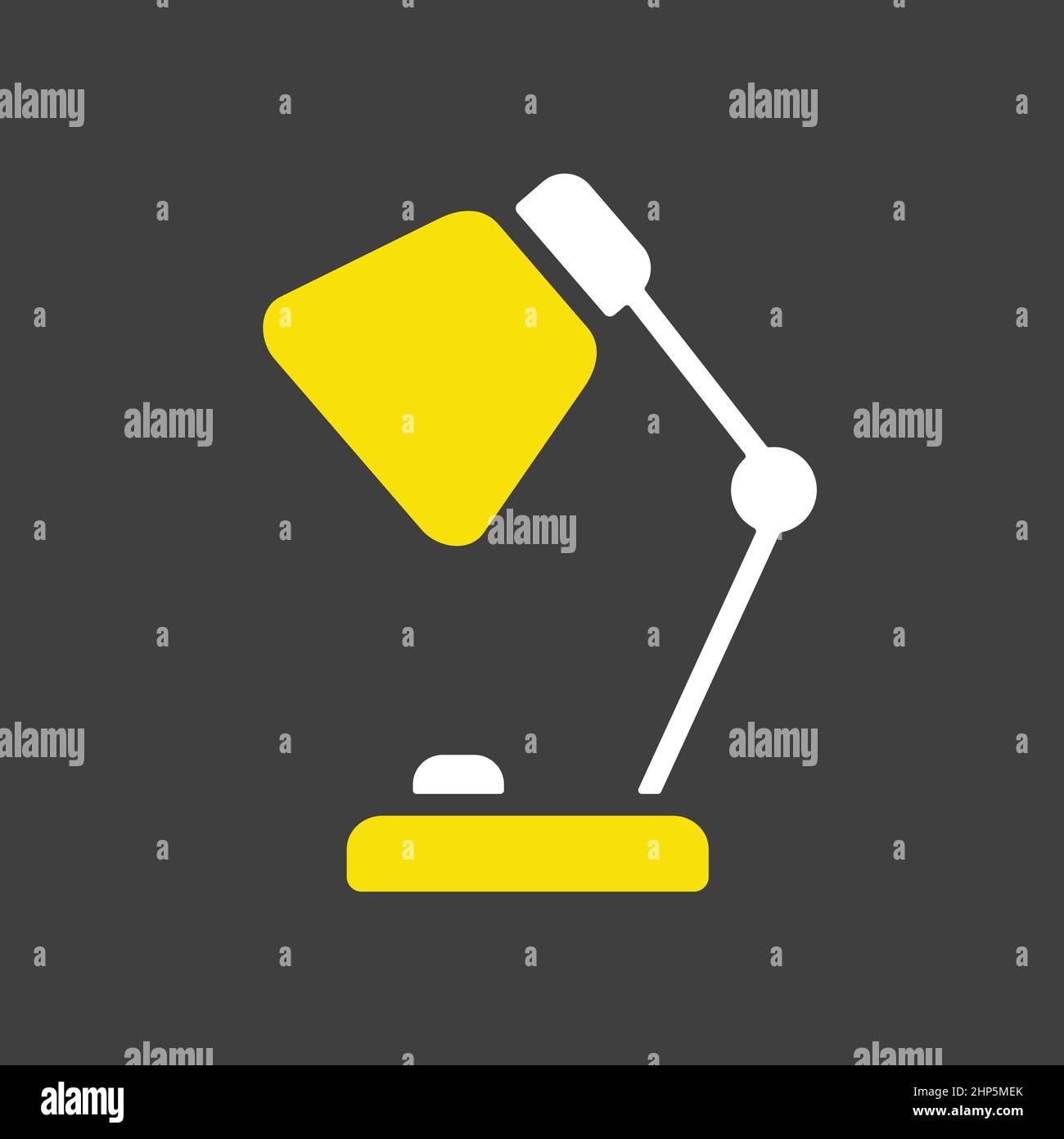 Table Lamp vector icon isolated on the white Stock Vector