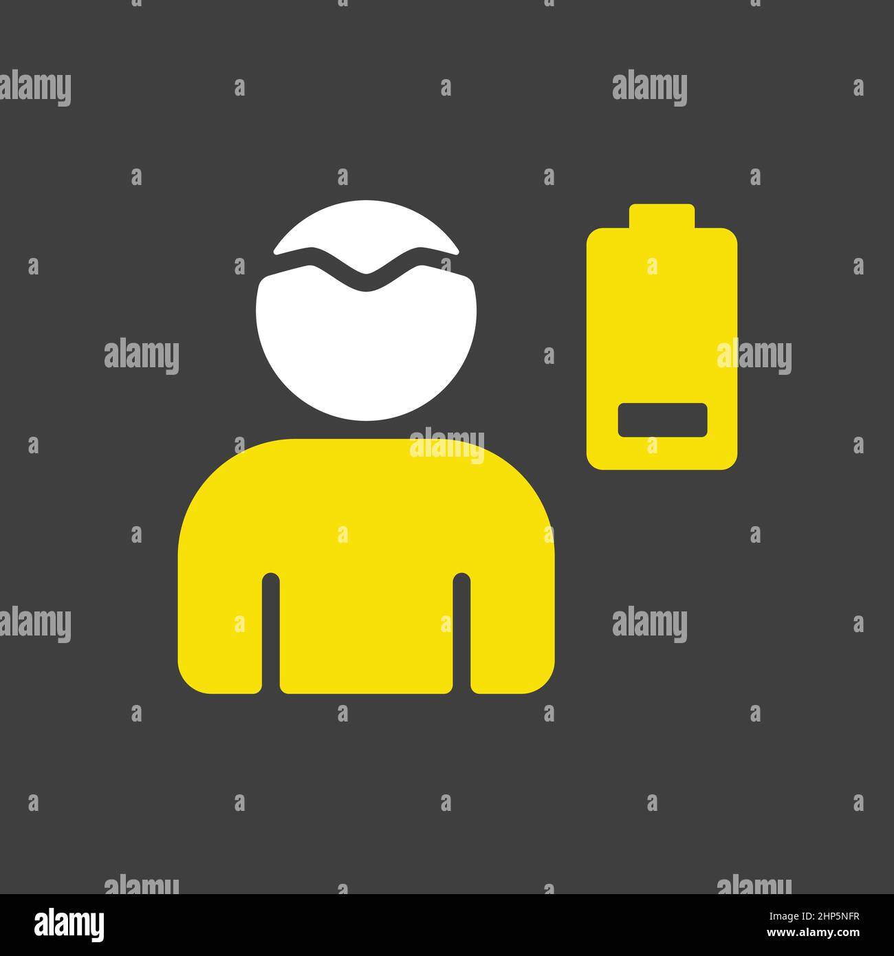 Novel Coronavirus symptoms weakness vector flat icon Stock Vector