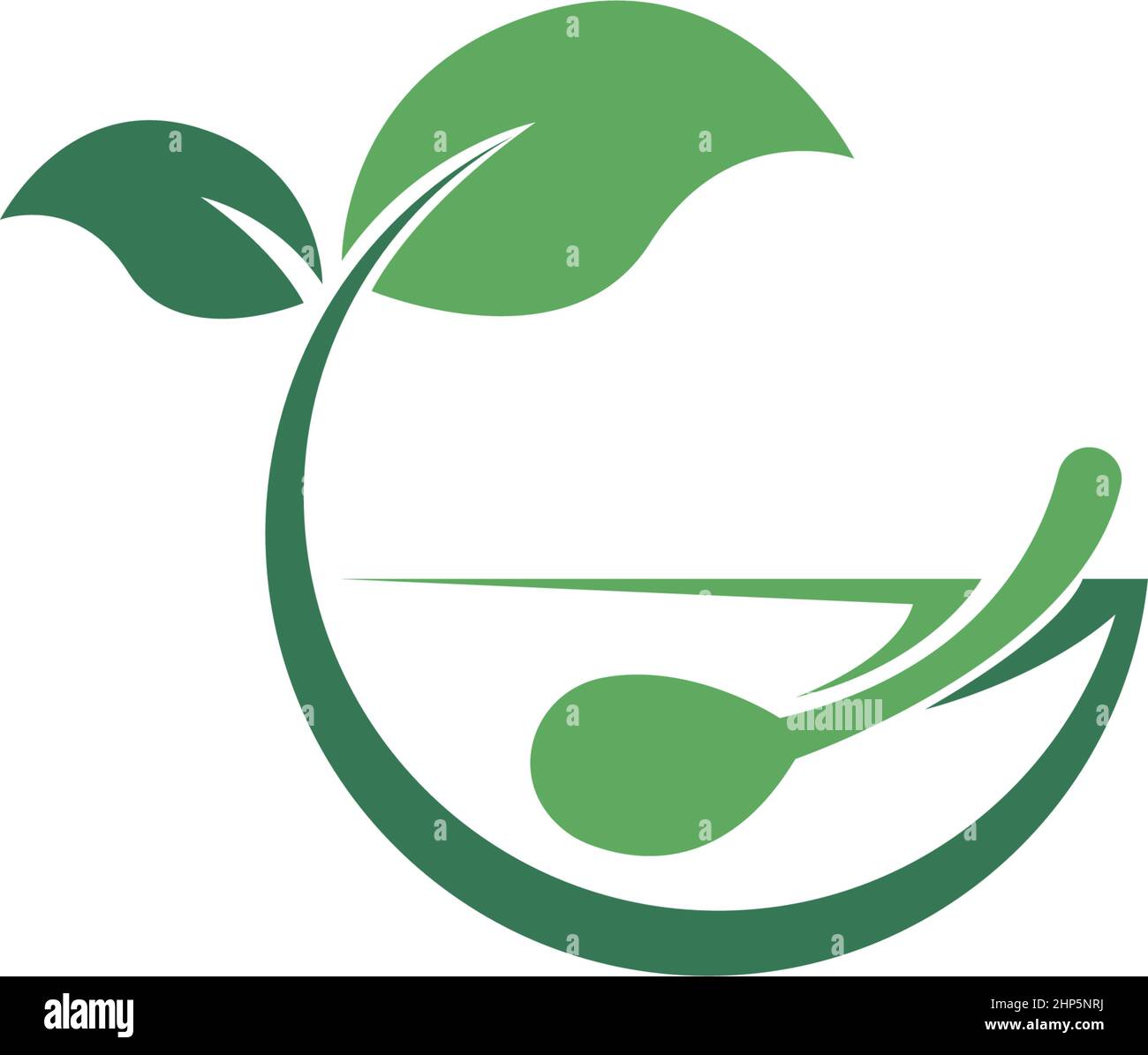Bowl icon logo flat design template Stock Vector