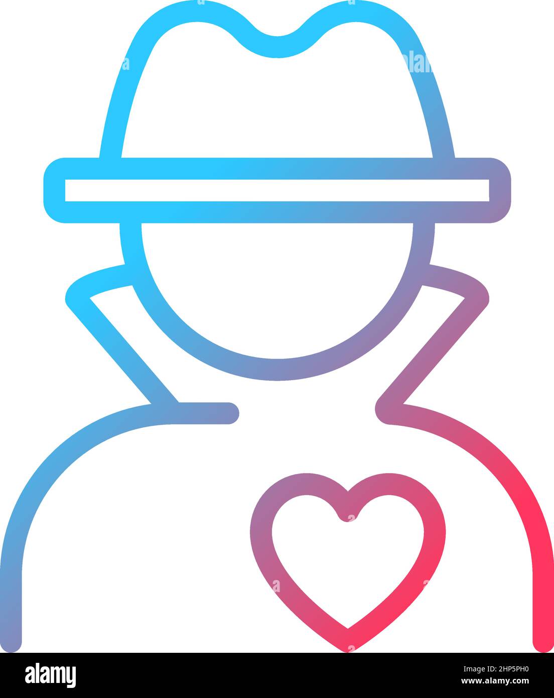 Anonymous donation gradient linear vector icon Stock Vector