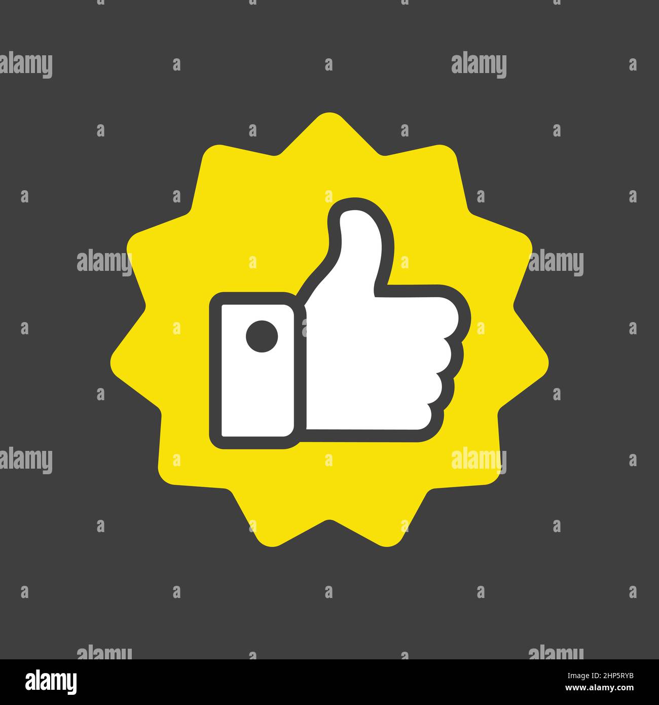 Thumbs up icon. Vector like sign Stock Vector