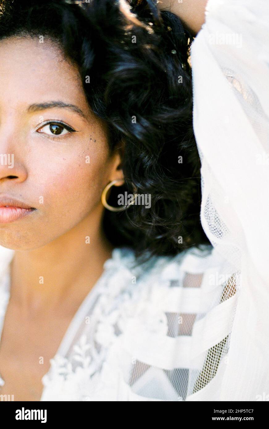 Half face african woman hi-res stock photography and images - Alamy