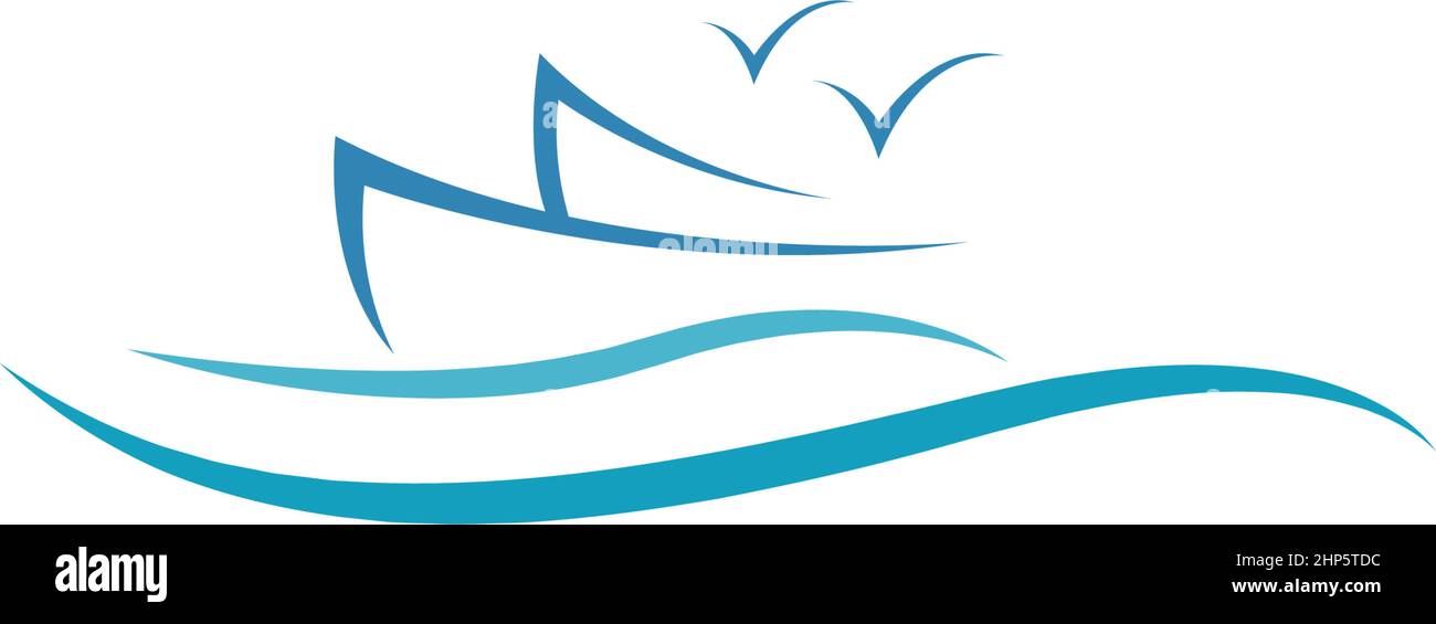 Cruise ship logo icon design template vector Stock Vector Image & Art ...