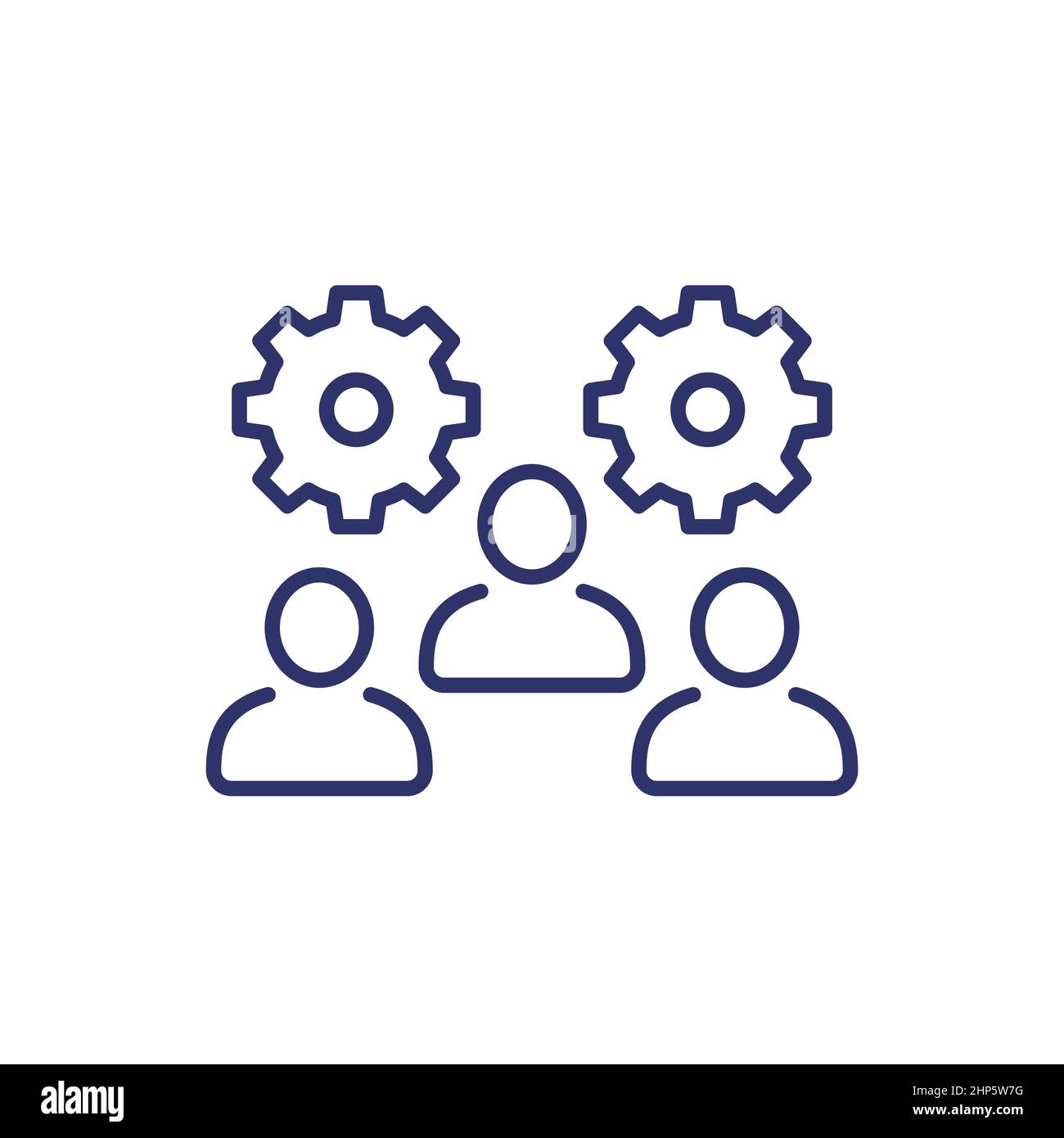 team interaction and management line icon Stock Vector Image & Art - Alamy
