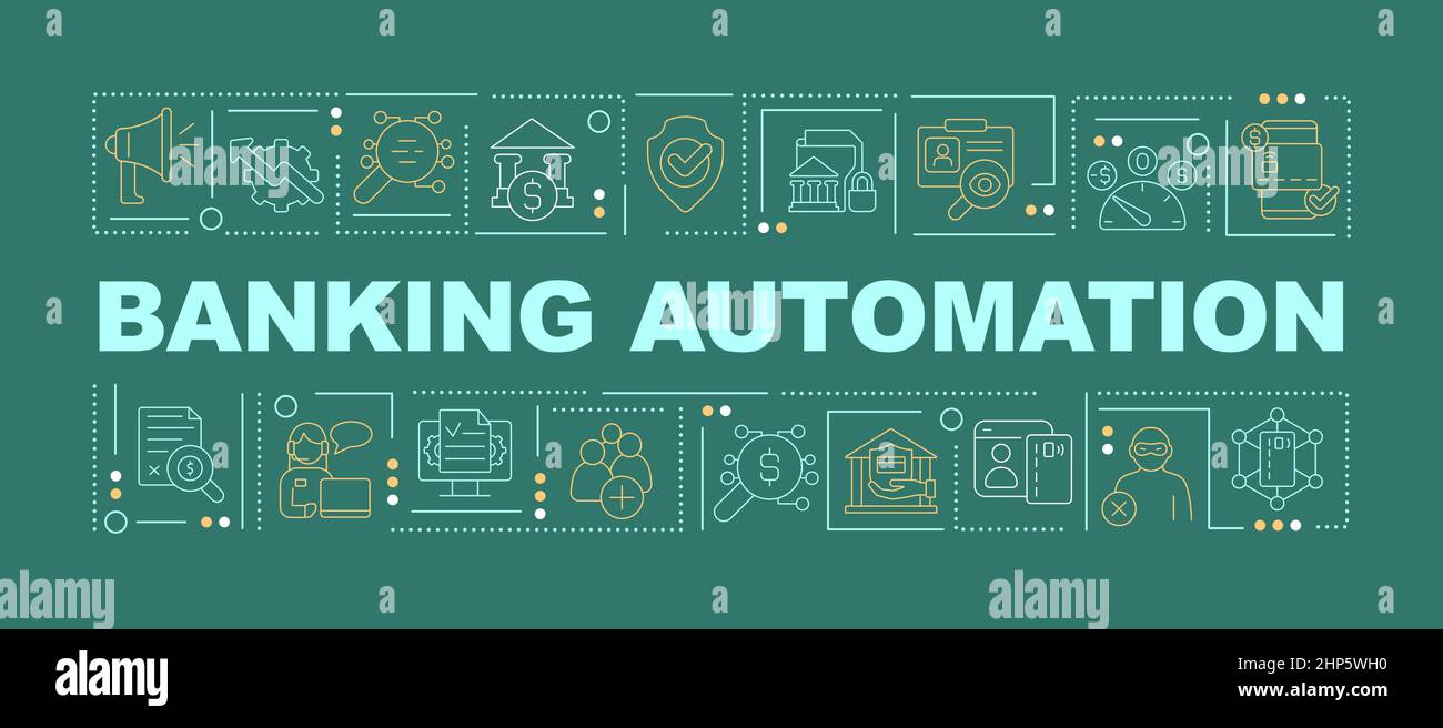 Banking automation word concepts green banner Stock Vector Image & Art ...
