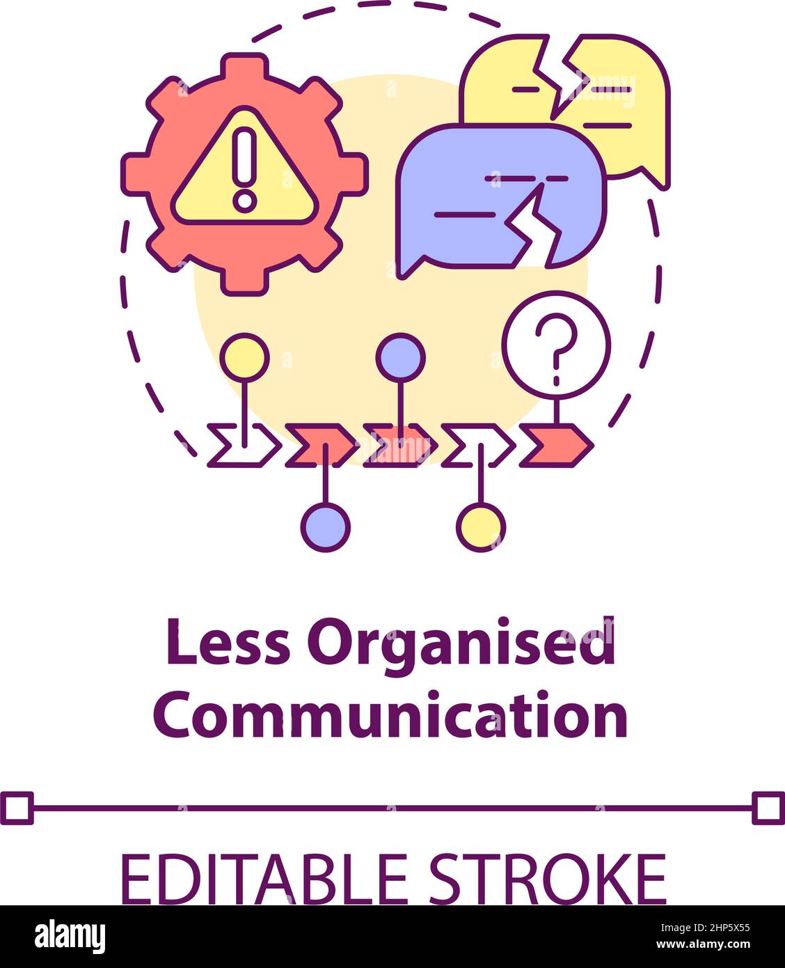 Less organised communication concept icon Stock Vector Image & Art - Alamy