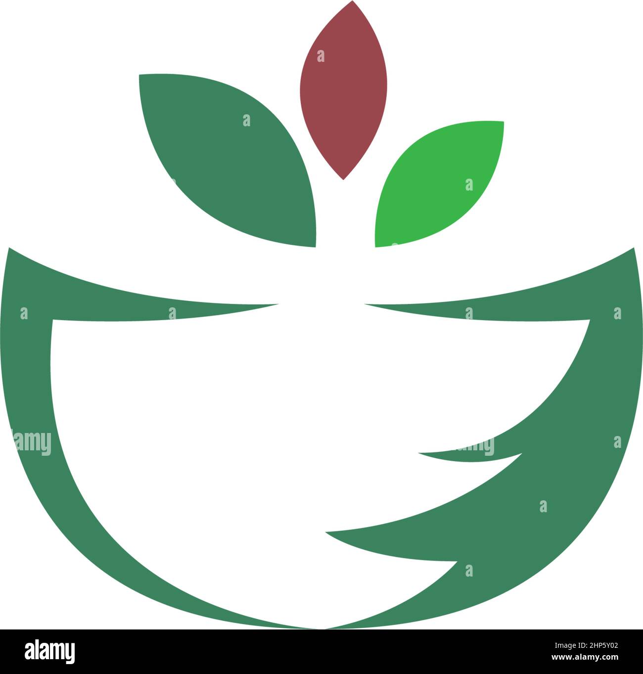 Bowl icon logo flat design template Stock Vector