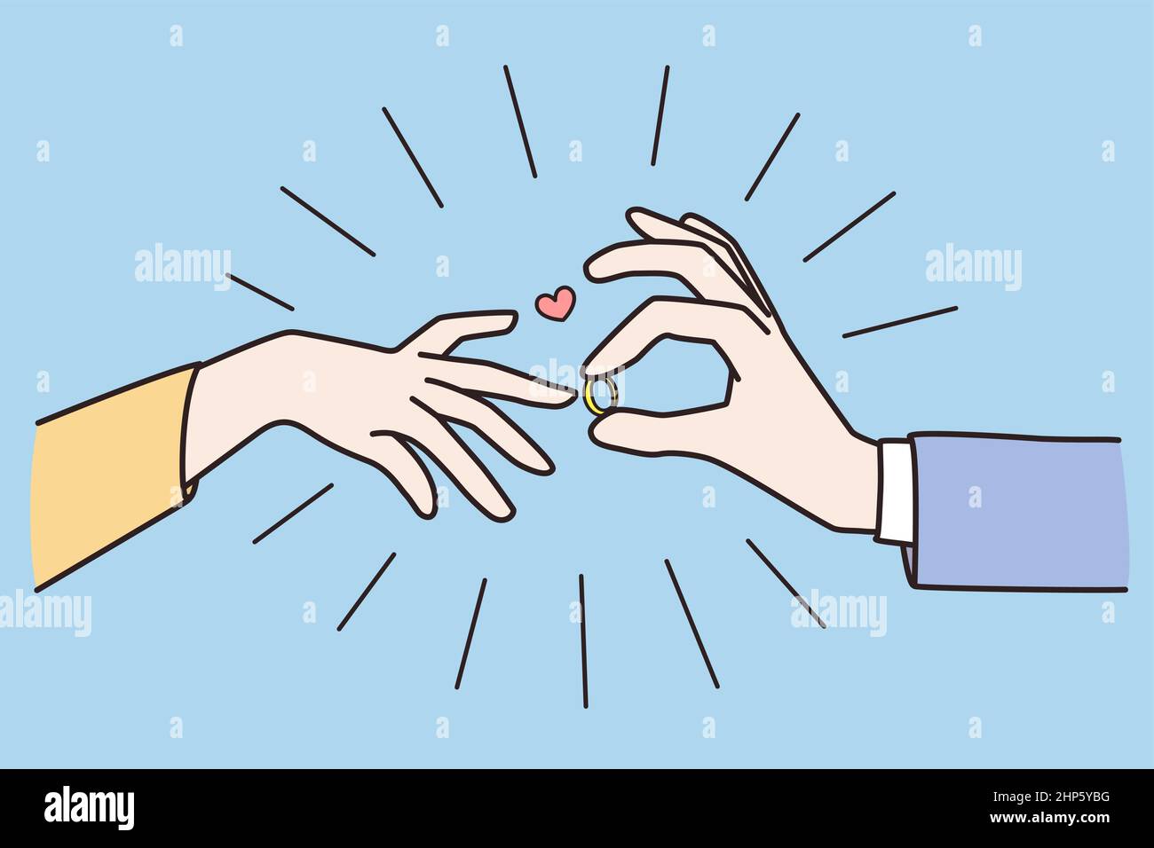 Man put ring on woman finger Stock Vector Image & Art Alamy