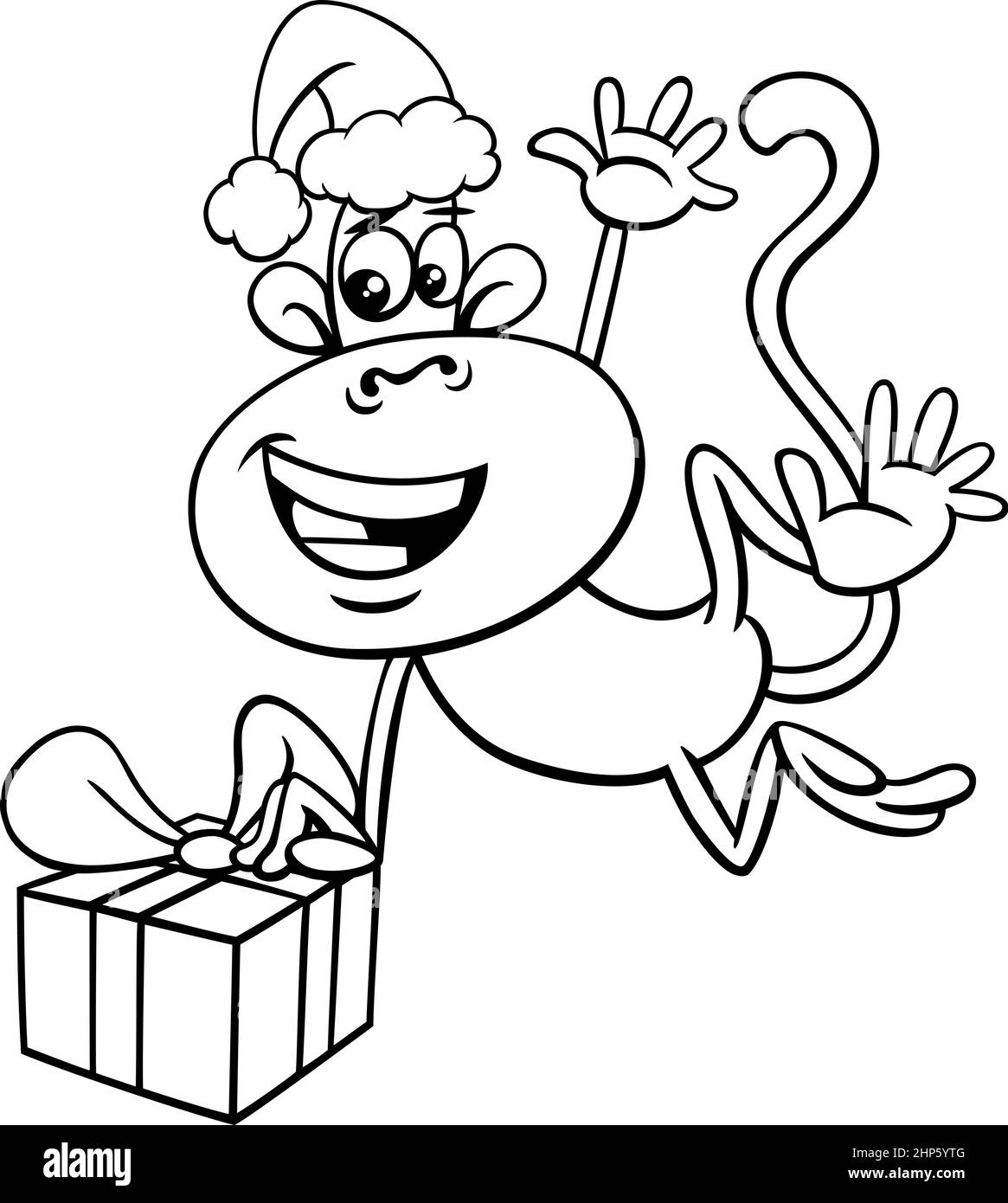 Monkey coloring page Stock Vector Images Alamy