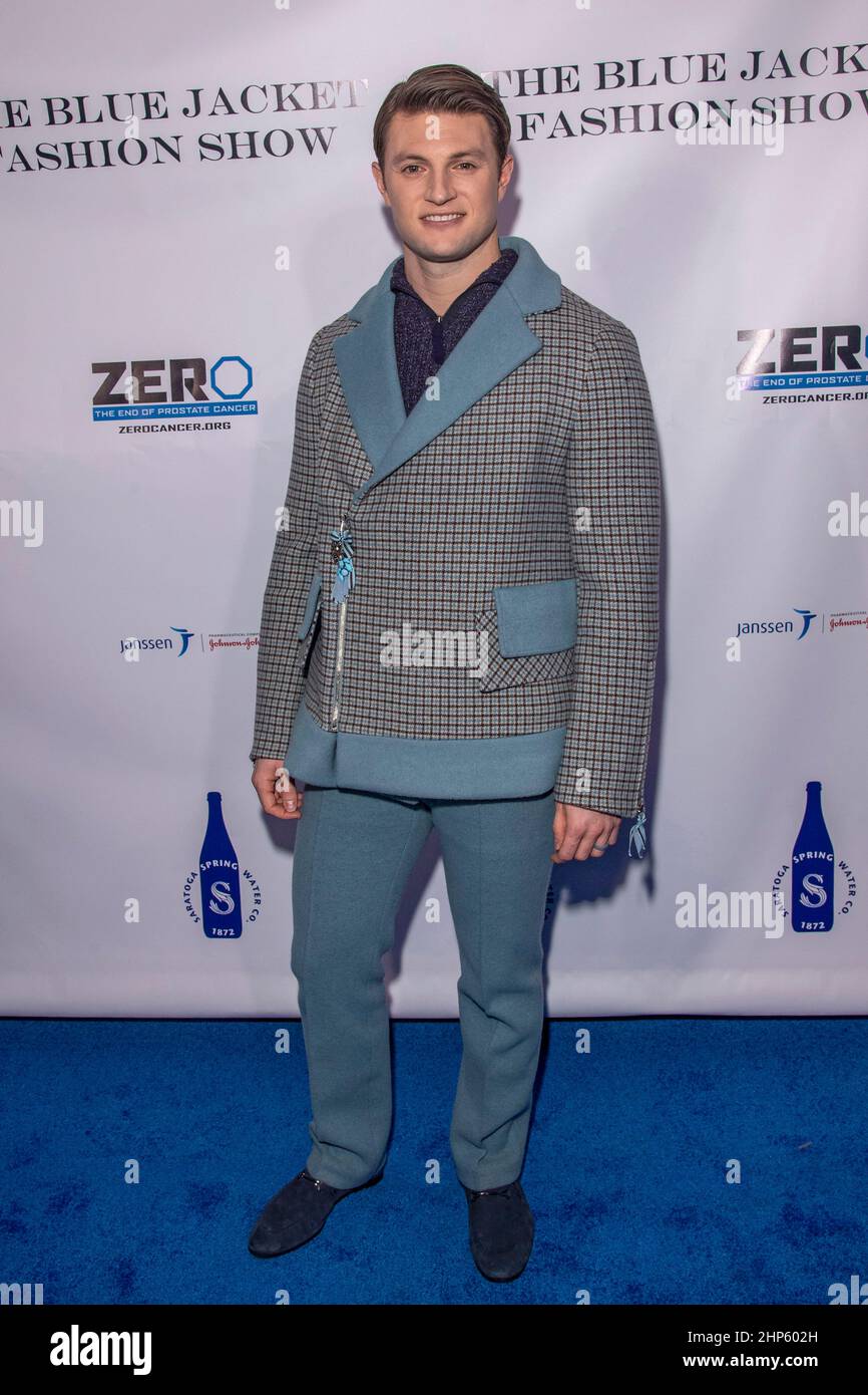 New York, United States. 17th Feb, 2022. Dr. Jacob Taylor attends the Sixth Annual Blue Jacket Fashion Show at Moonlight Studios. Credit: SOPA Images Limited/Alamy Live News Stock Photo