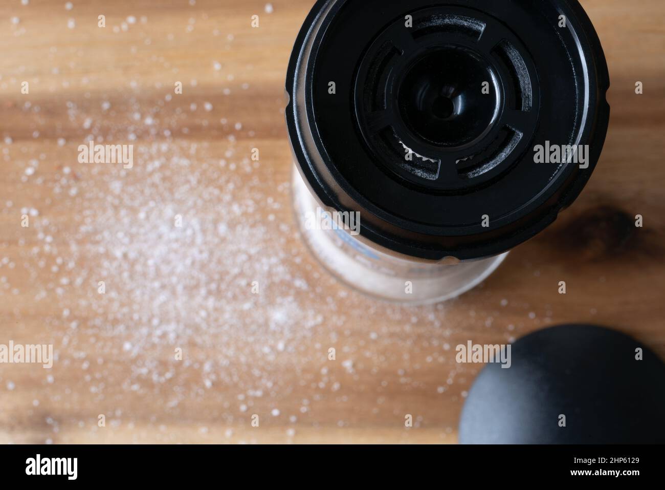 Top View of a Salt Grinder Stock Photo Alamy