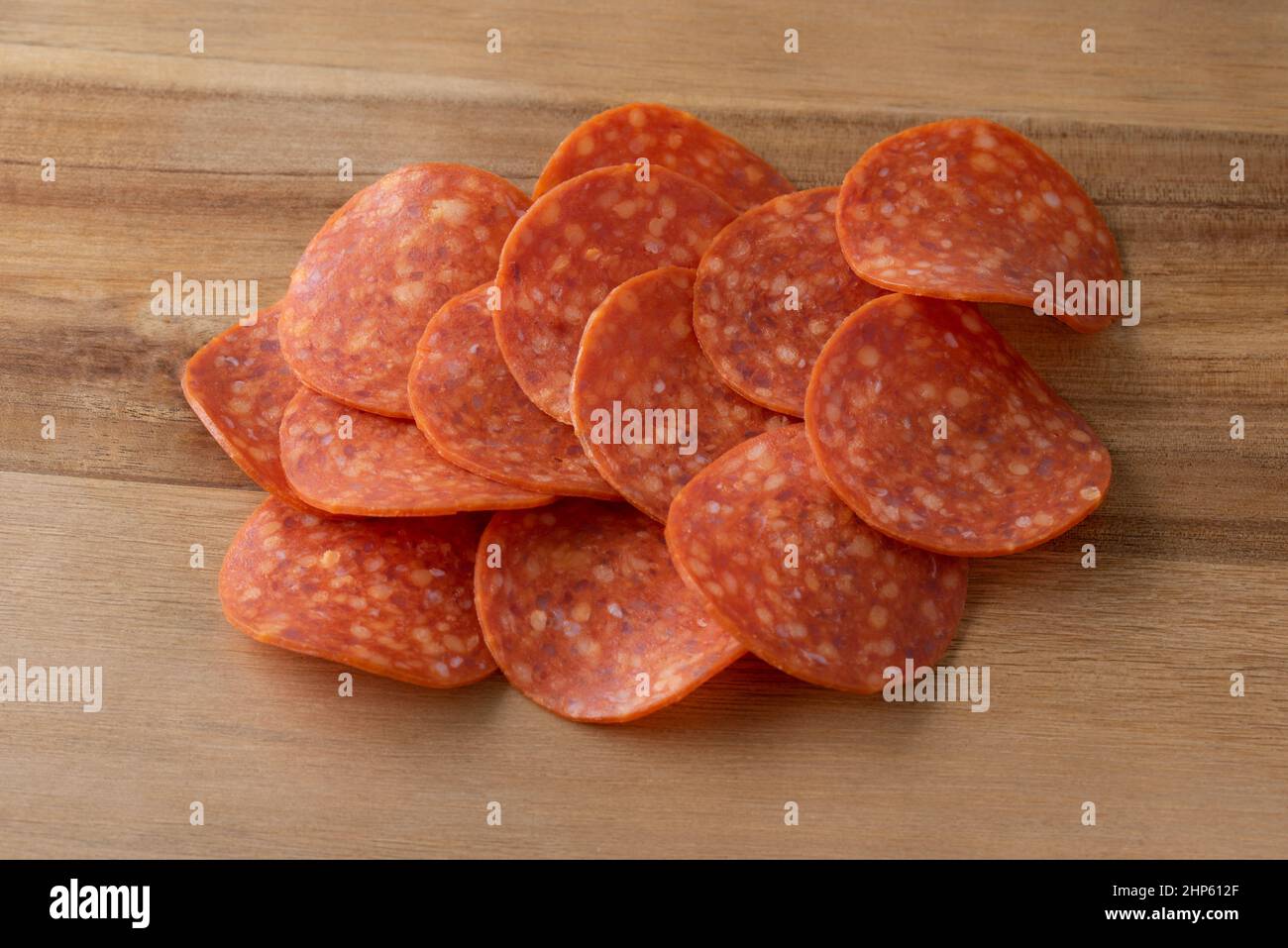 Pepperoni Slices Stock Photo