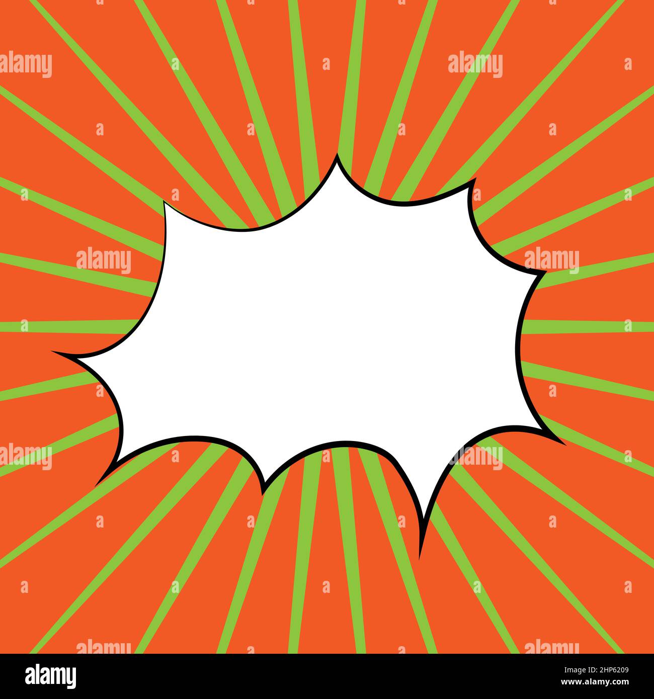 Comic speech bubbles with rays Stock Vector