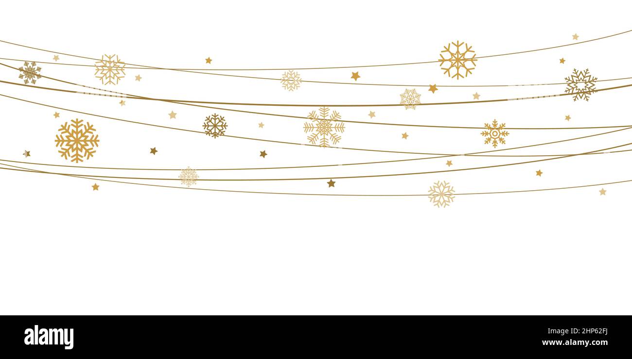 Snow String snow flakes on strings background for christmas time Stock Vector Image ...
