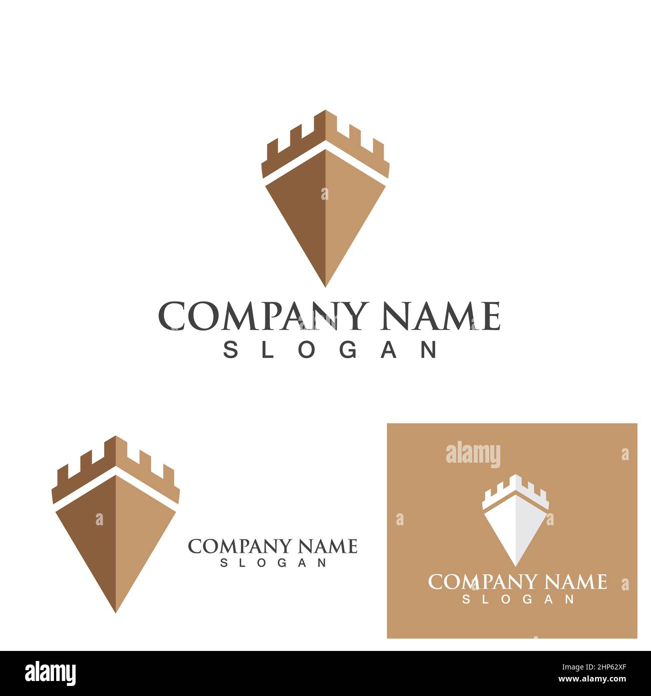 Castle logo and symbol vector Stock Vector