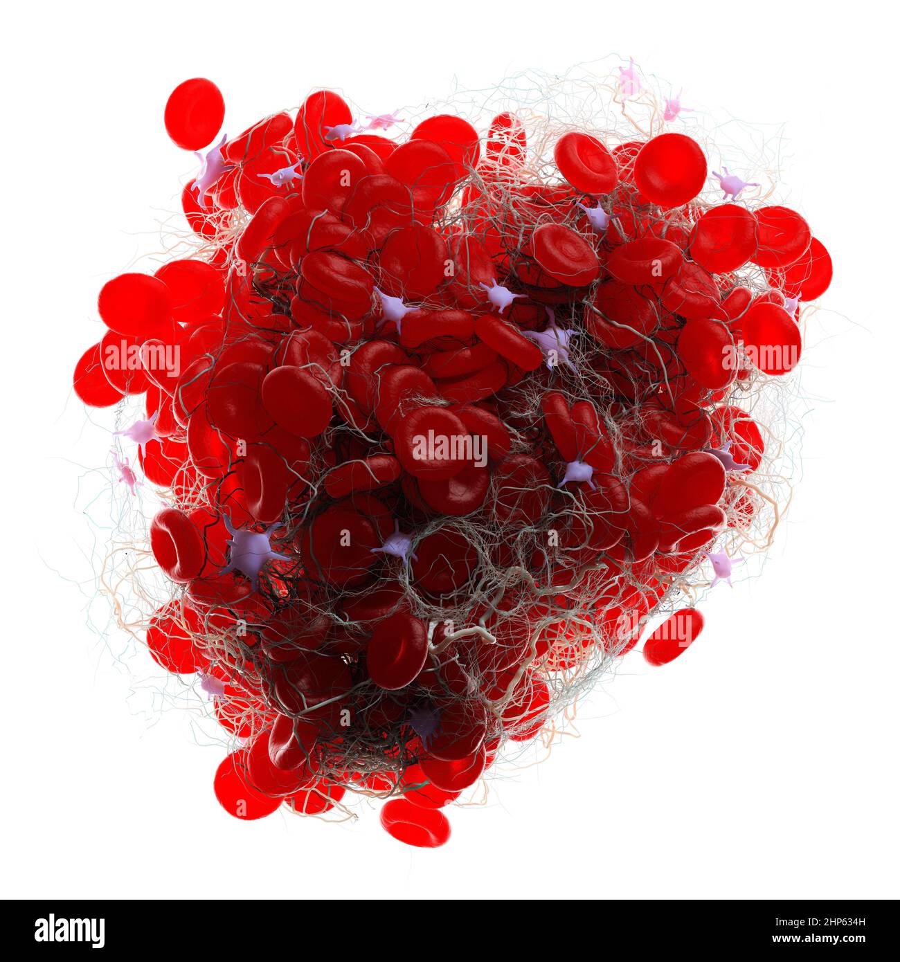 Blood clot, illustration. Stock Photo