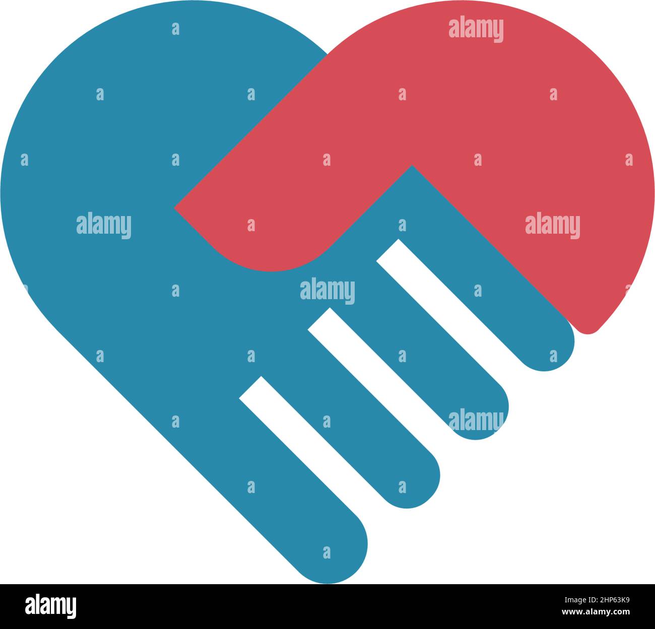 Hand icon logo flat design template Stock Vector