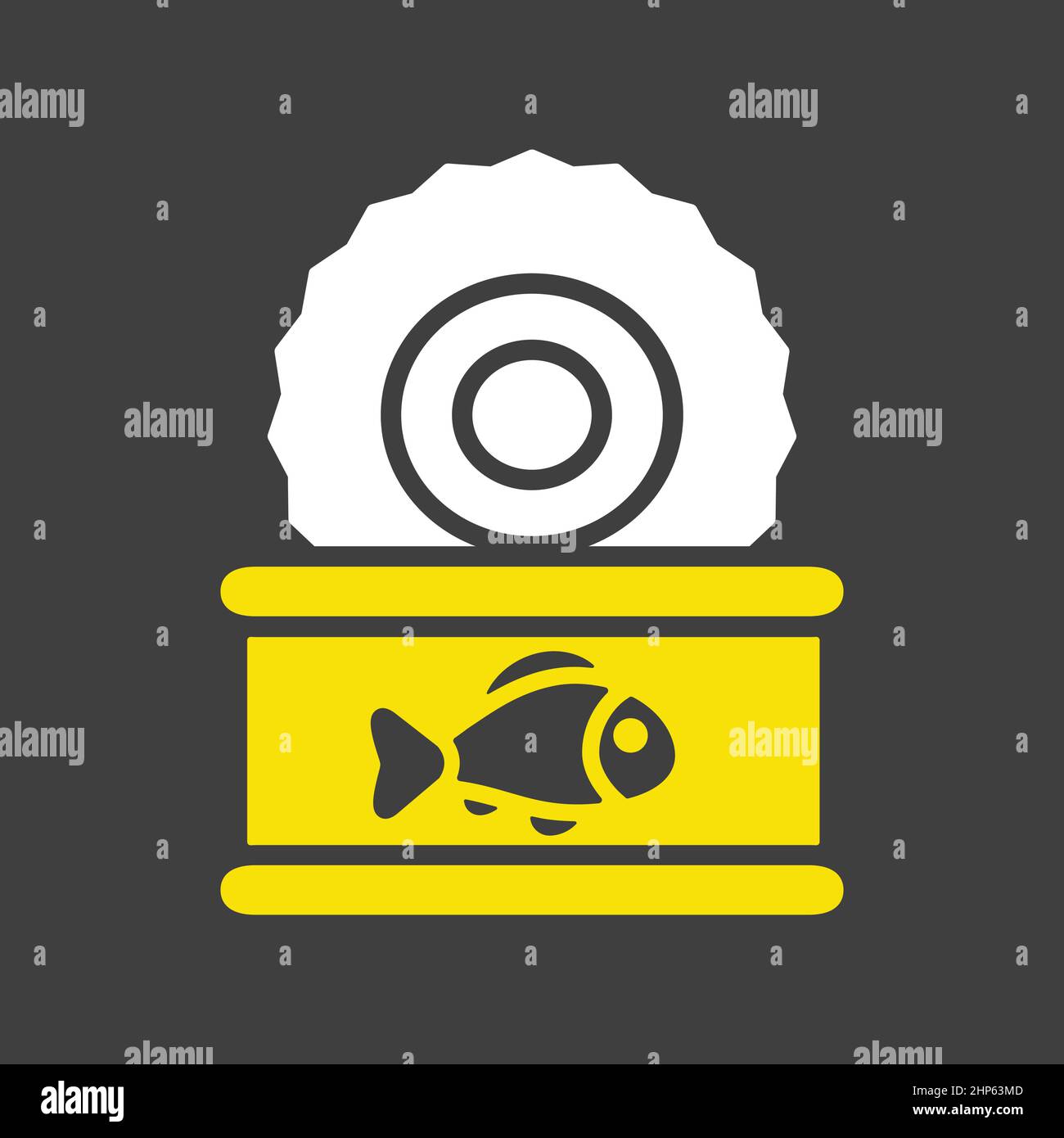Fish preserves vector flat icon. Farm animal sign Stock Vector Image ...