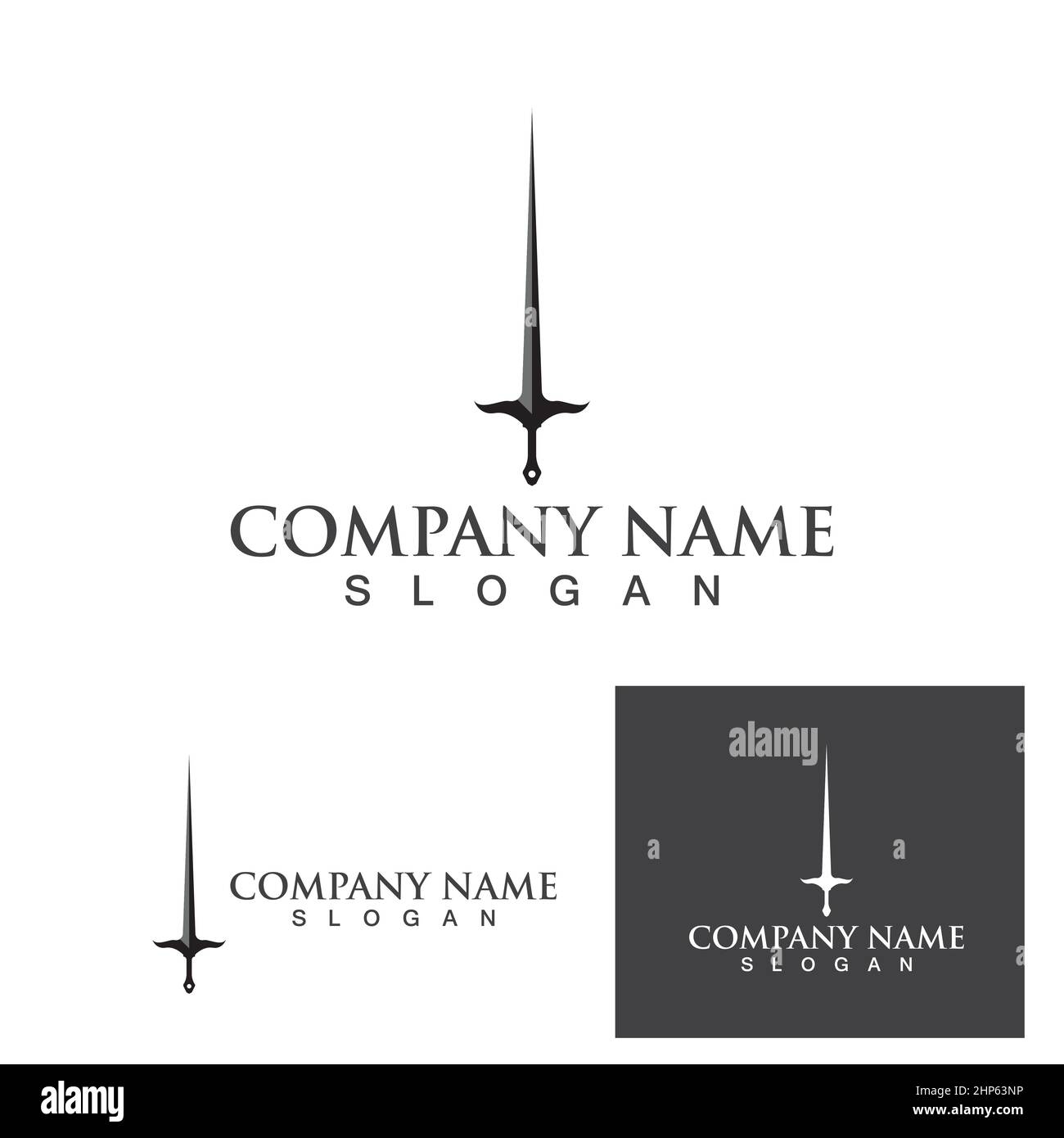 sword logo and symbol vector template eps10 Stock Vector