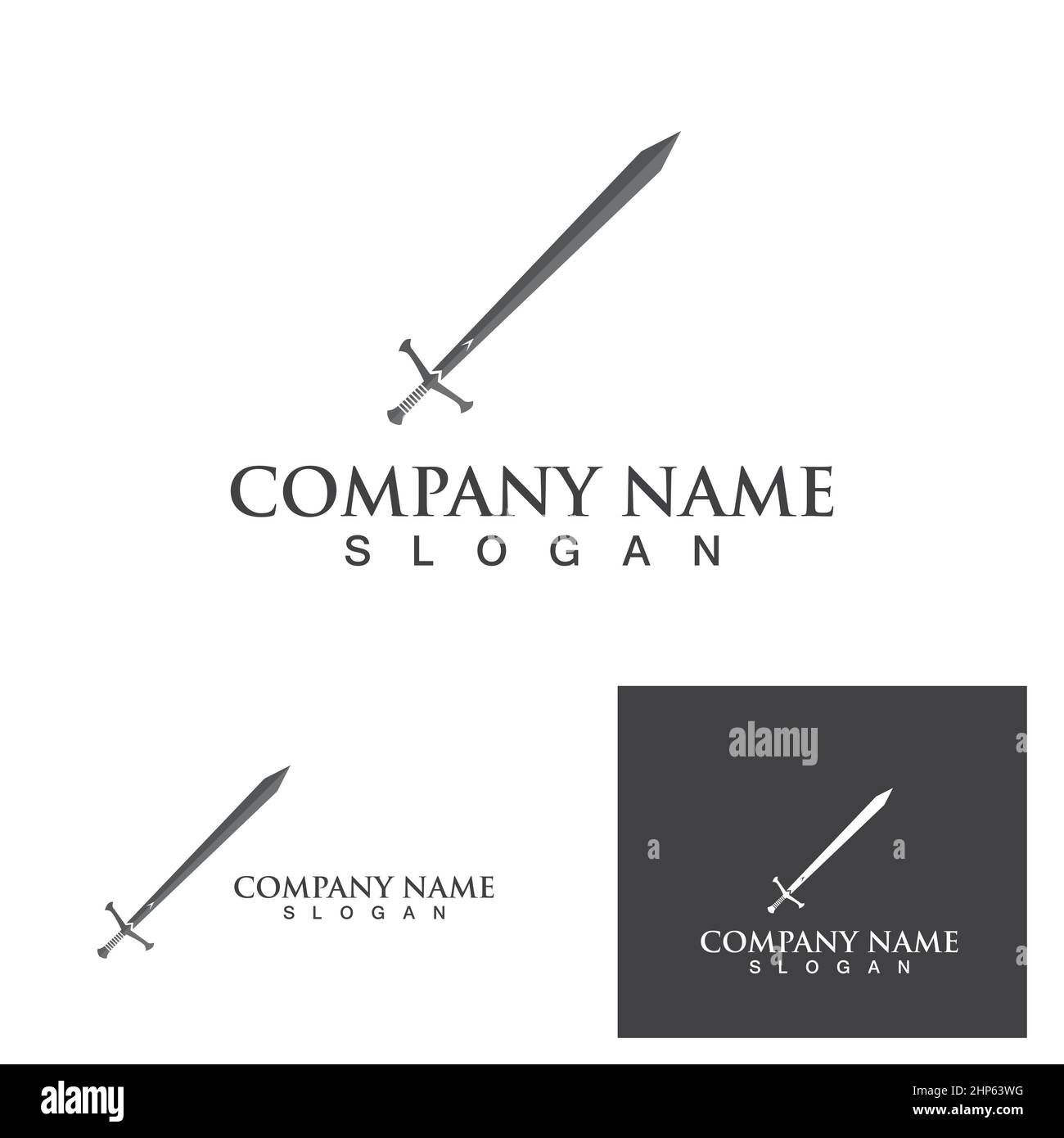 sword logo and symbol vector template eps10 Stock Vector