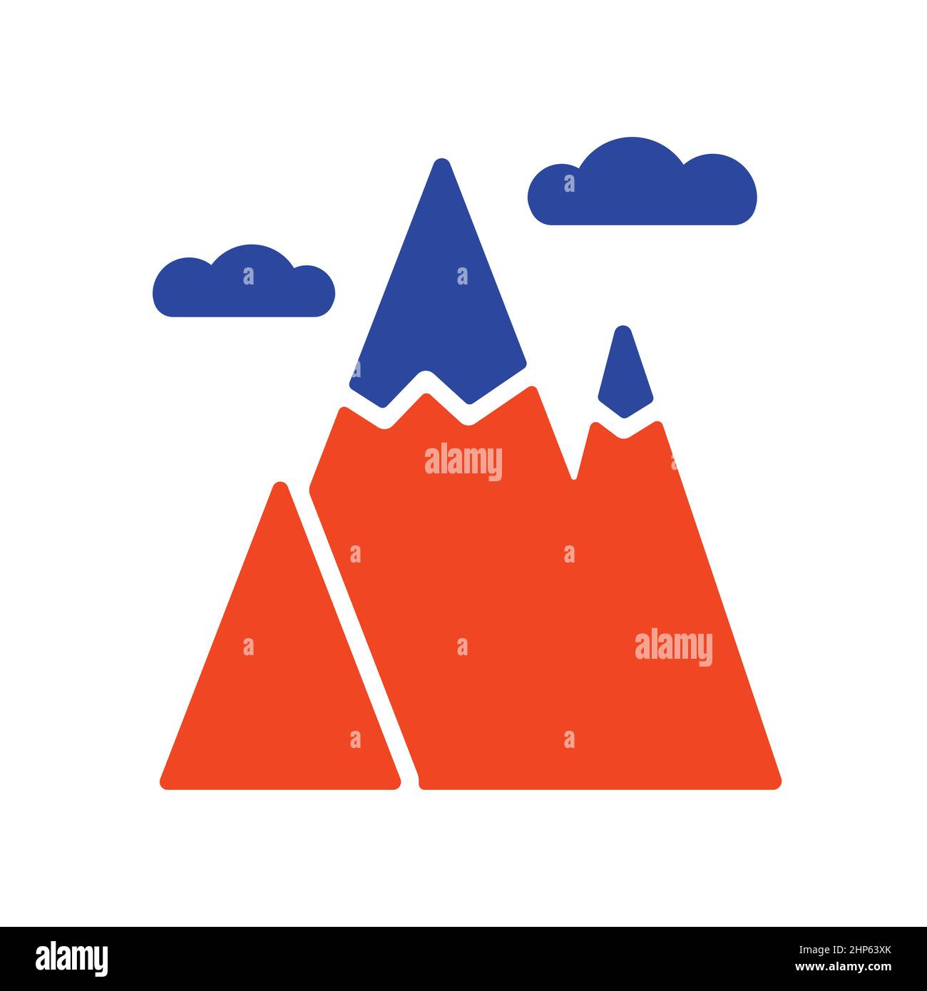 Mountains vector glyph icon. Nature sign Stock Vector