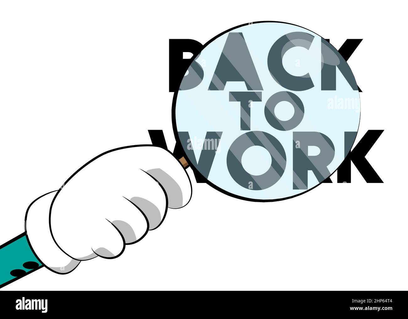 Back to work text, working vacation, holiday break or unemployed business concept. Stock Vector