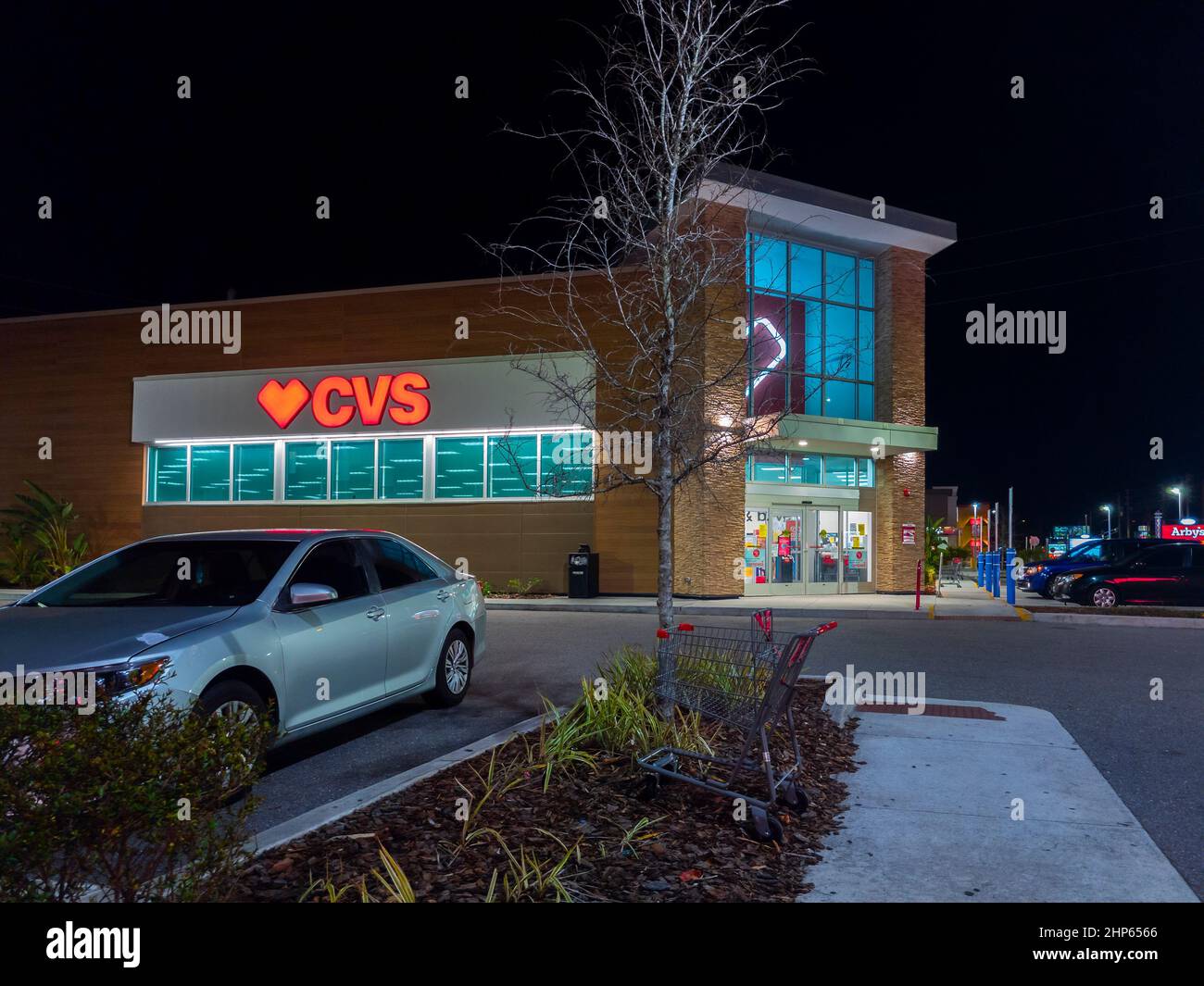 Kissimmee, Florida - February 4, 2022: Night View of CVS Pharmacy ...