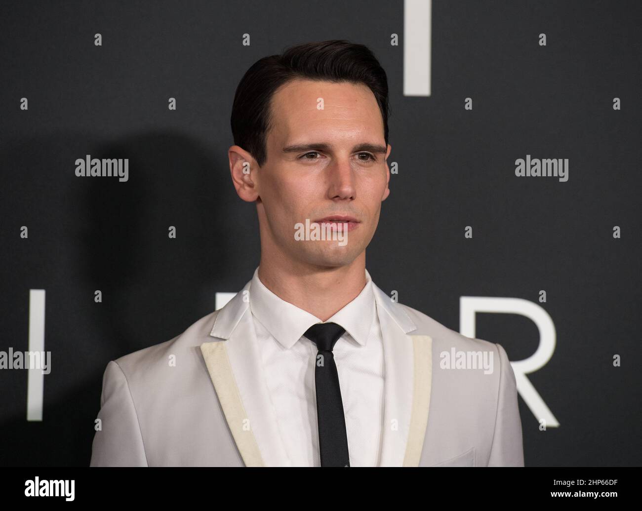 American actor Cory Michael Smith arrives on the red carpet for the premiere of the film 'First Man' at the Smithsonian National Air and Space Museum Thursday, Oct. 4, 2018 in Washington. The film is based on the book by Jim Hansen, and chronicles the life of NASA astronaut Neil Armstrong from test pilot to his historic Moon landing. Photo Credit: (NASA/Aubrey Gemignani) Stock Photo