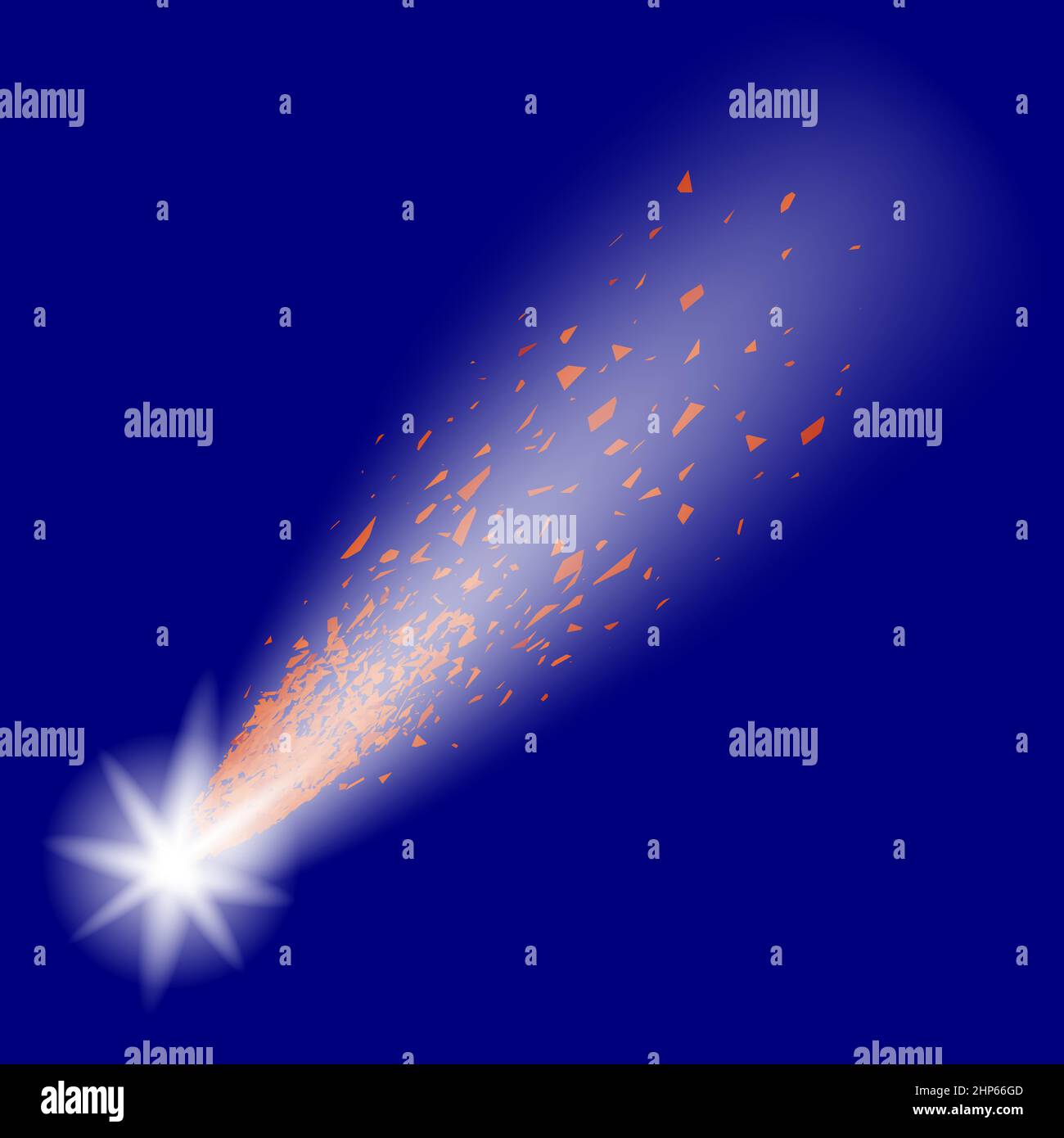 Shooting Stars on Night Sky. Meteor Shower. Meteors Falling Stock