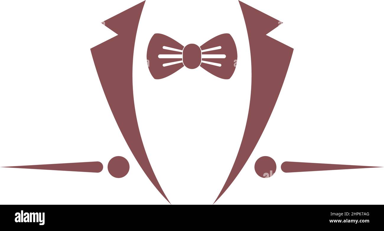 Bowties icon logo flat design template Stock Vector