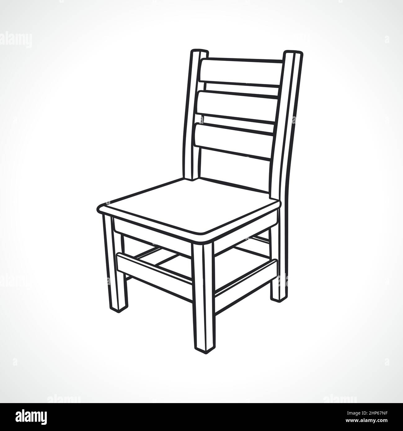 wooden chair black and white Stock Vector Image & Art - Alamy