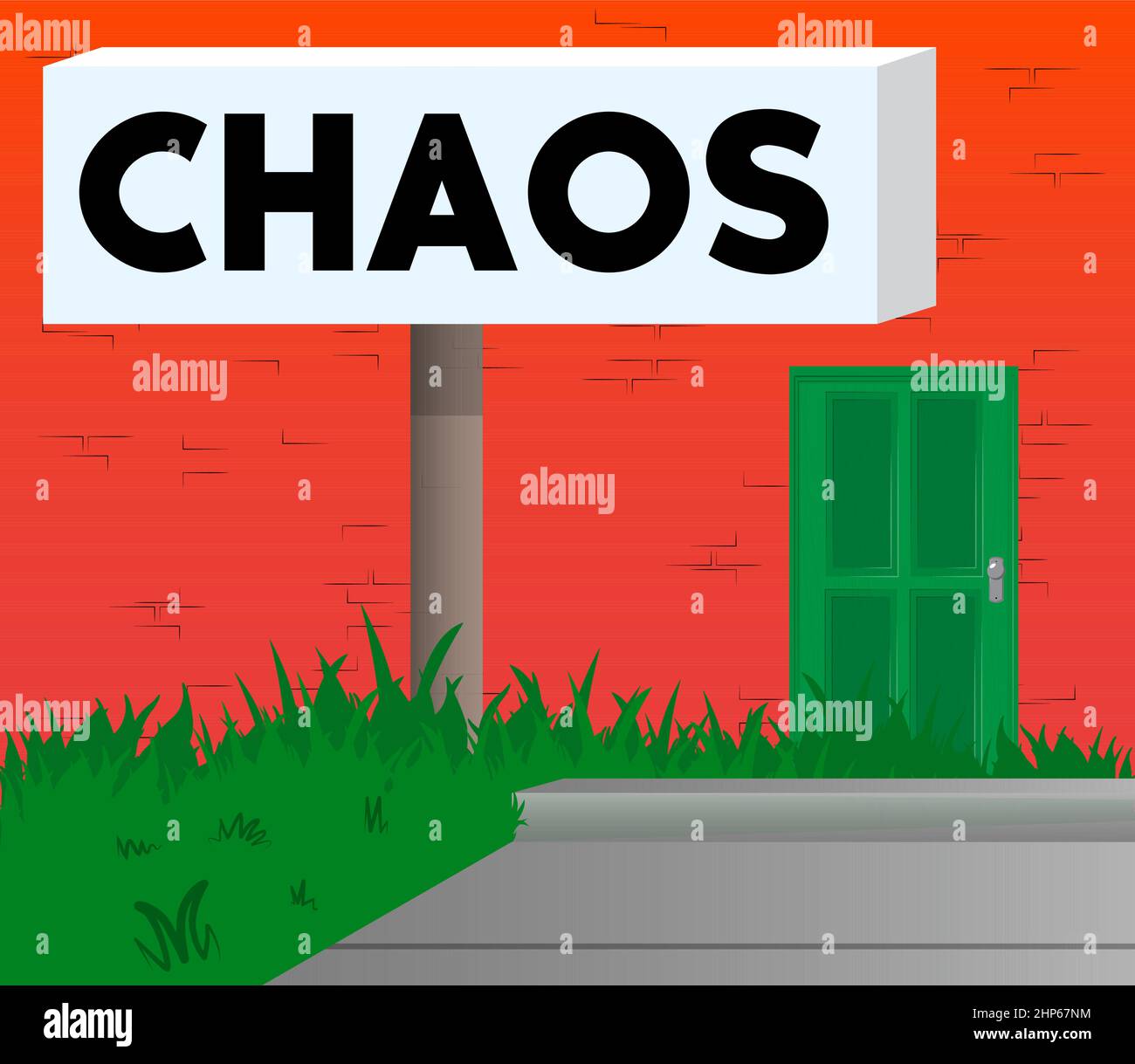 Chaos text, sign. Business Concept. Stock Vector