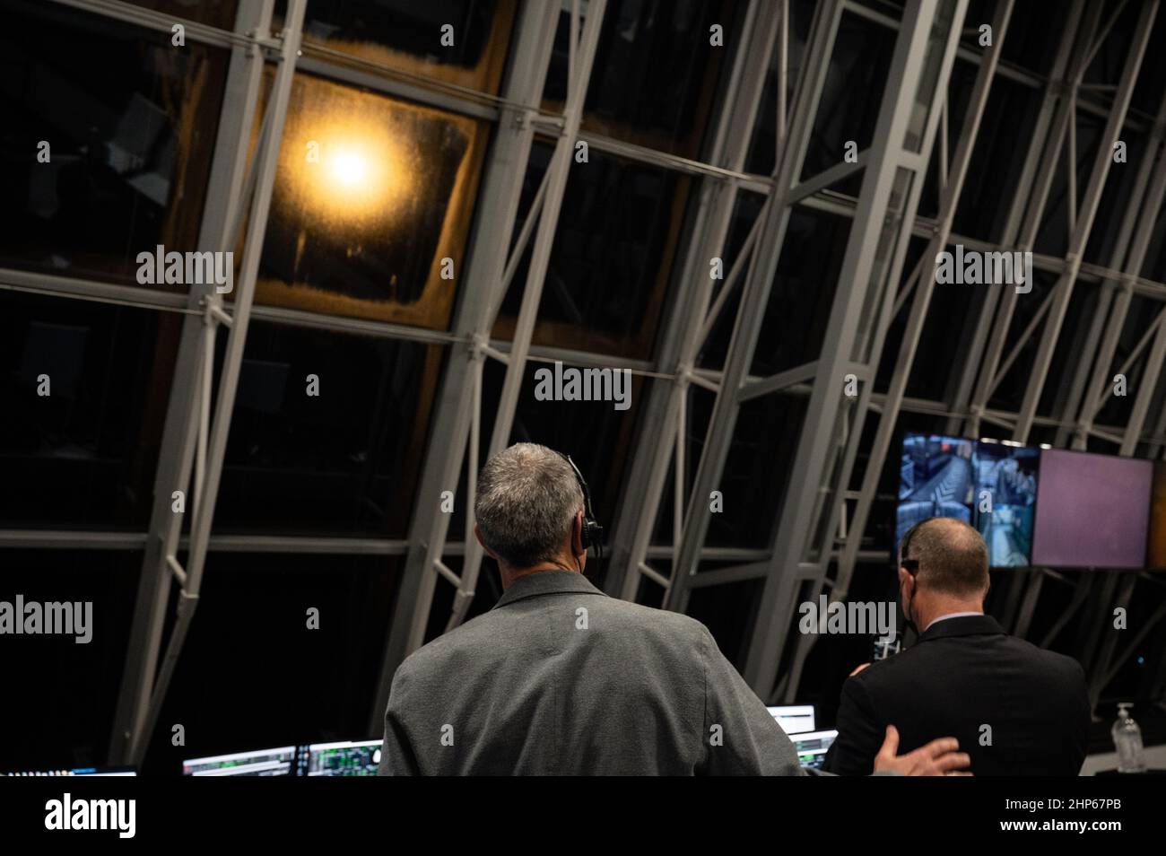 Lee Rosen, vice president, Mission and Launch Operations at SpaceX pats ...