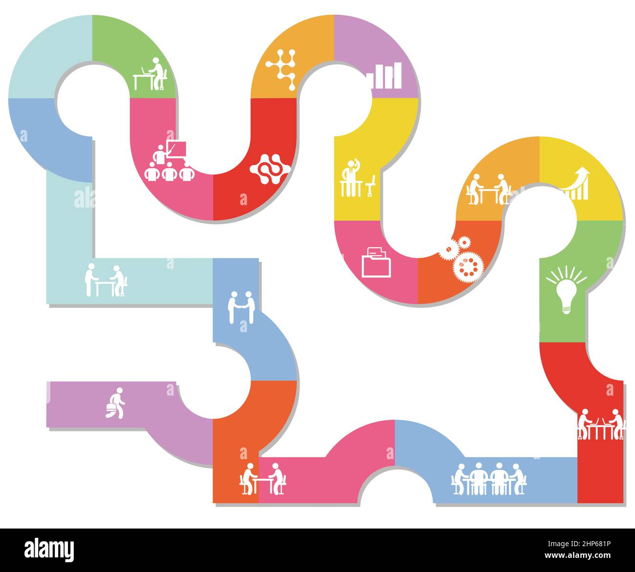 Business Infographic, Background -  Illustration Stock Vector