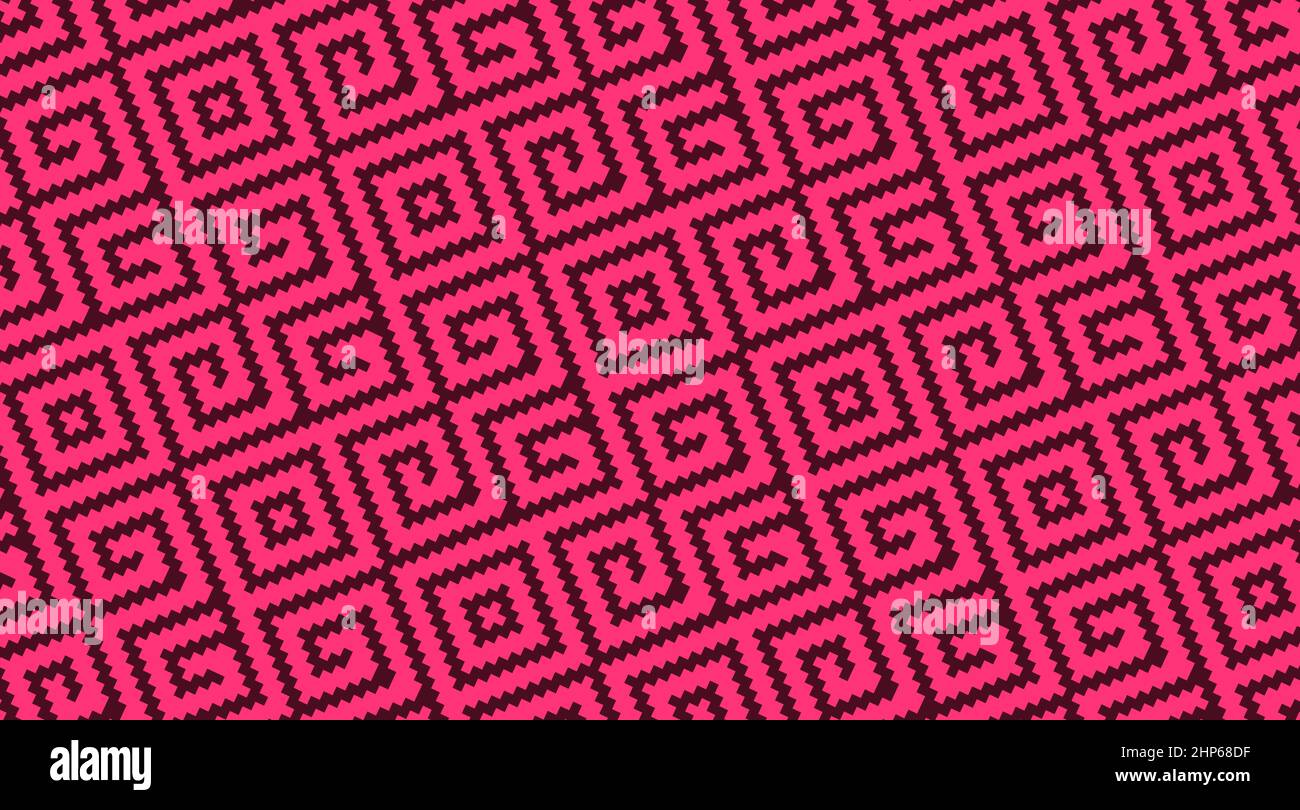Abstract pink wallpaper with african seamless patterns Stock Photo - Alamy