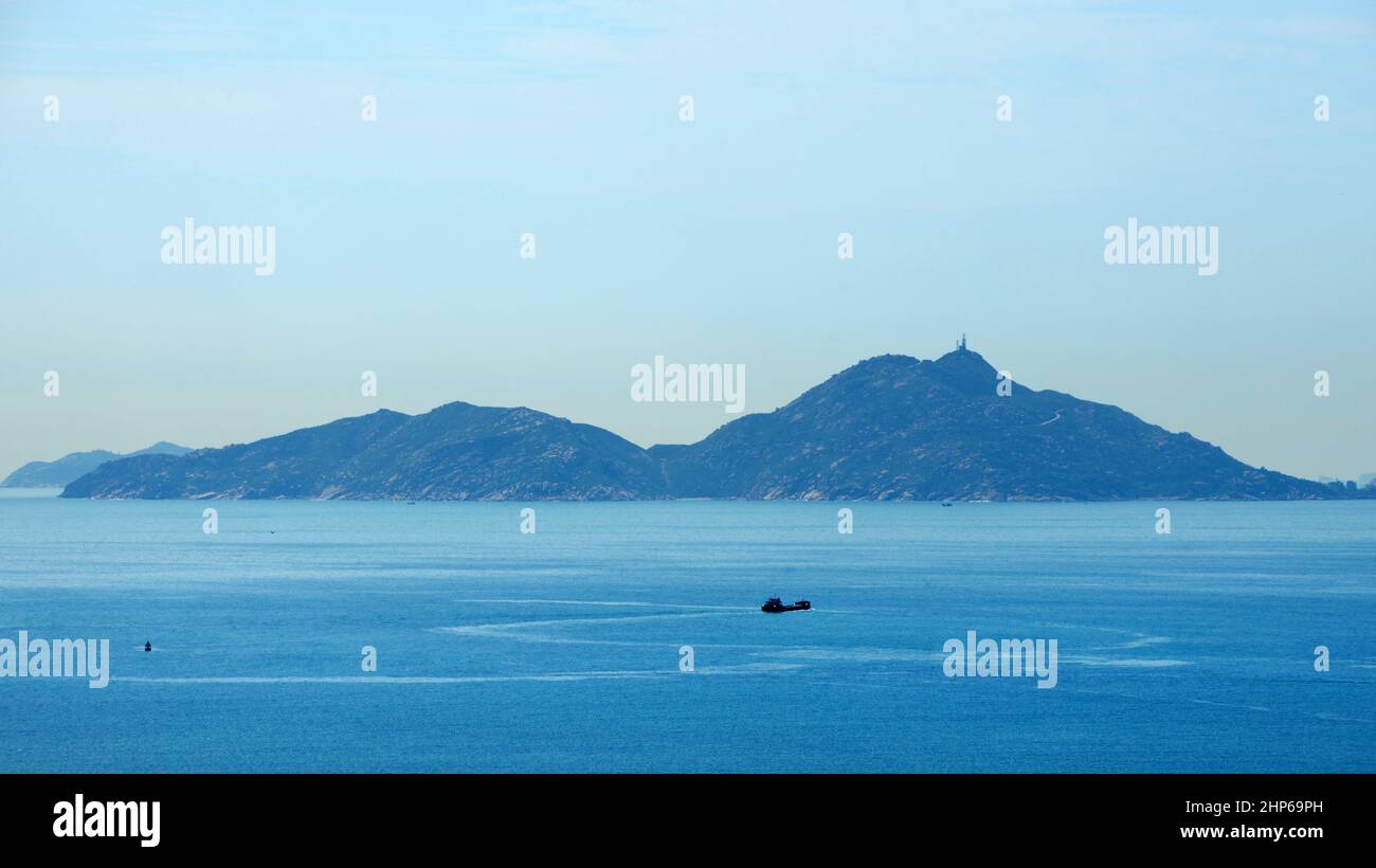 A view of the Chinese island of Xiangzhou / Wailingding island Stock Photo