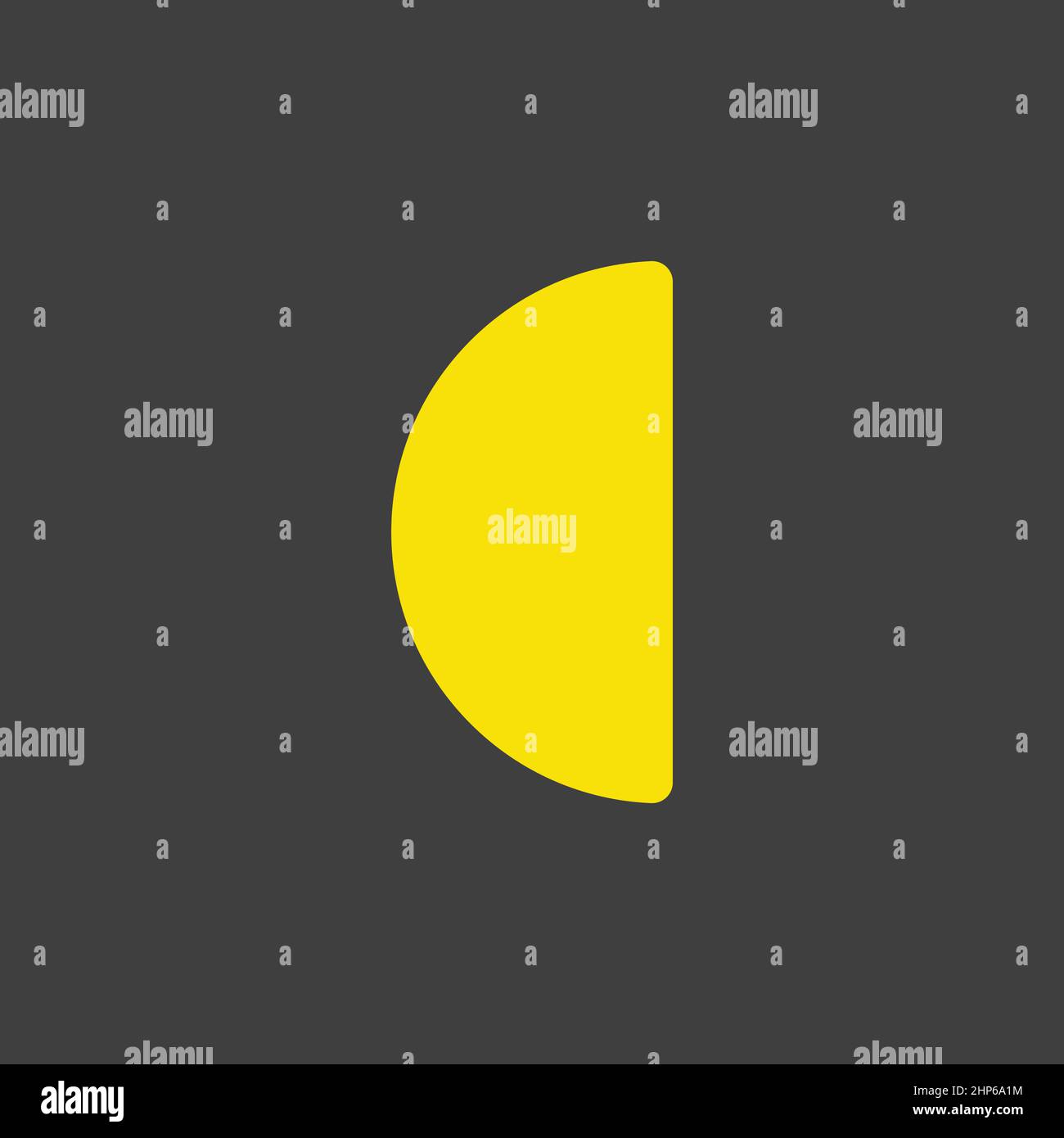 Half moon vector flat icon on dark background. Weather sign Stock Vector