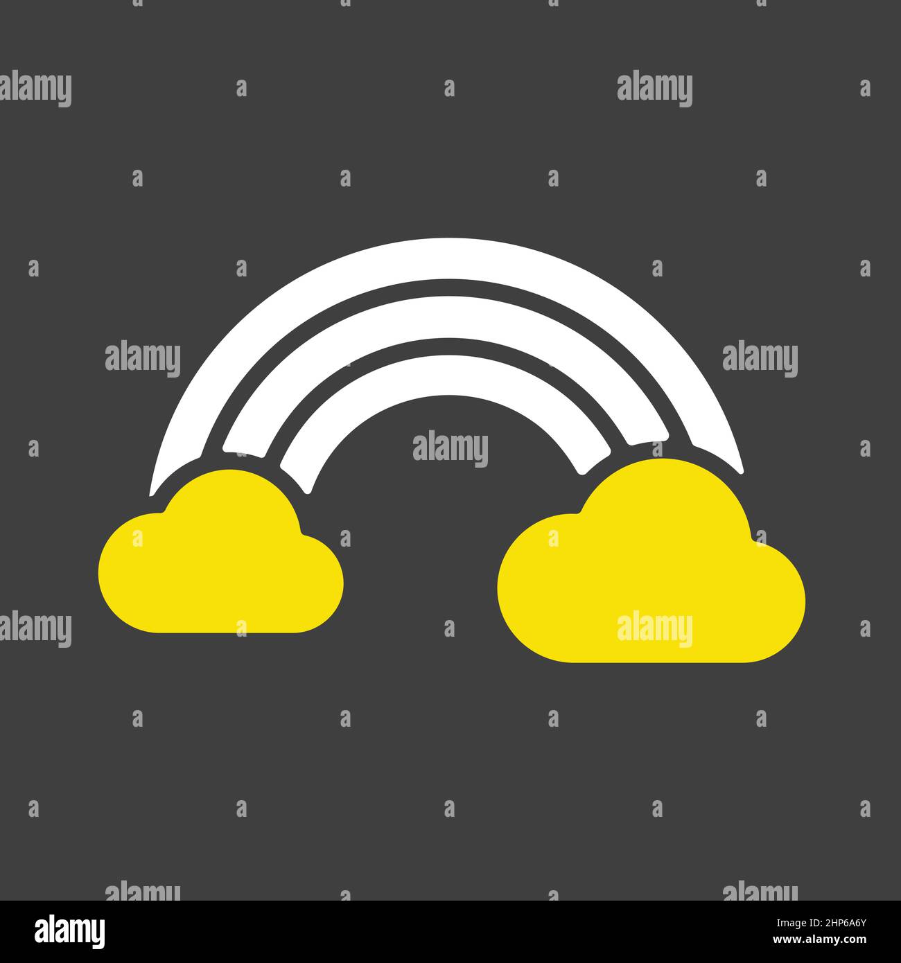 Rainbow dark sky and white cloud Stock Vector Images - Alamy