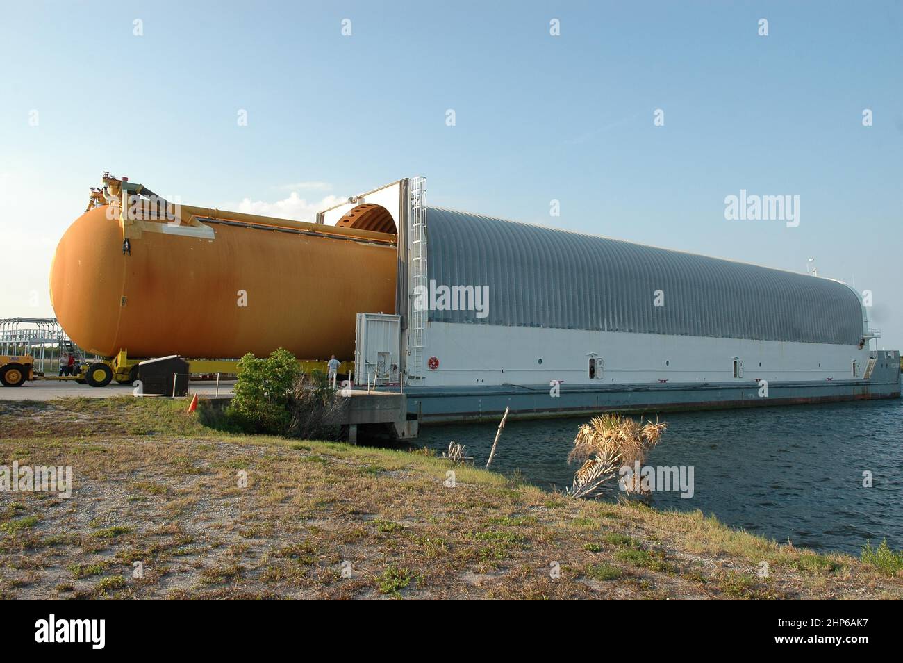 The redesigned external fuel tank, designated ET118, that will launch