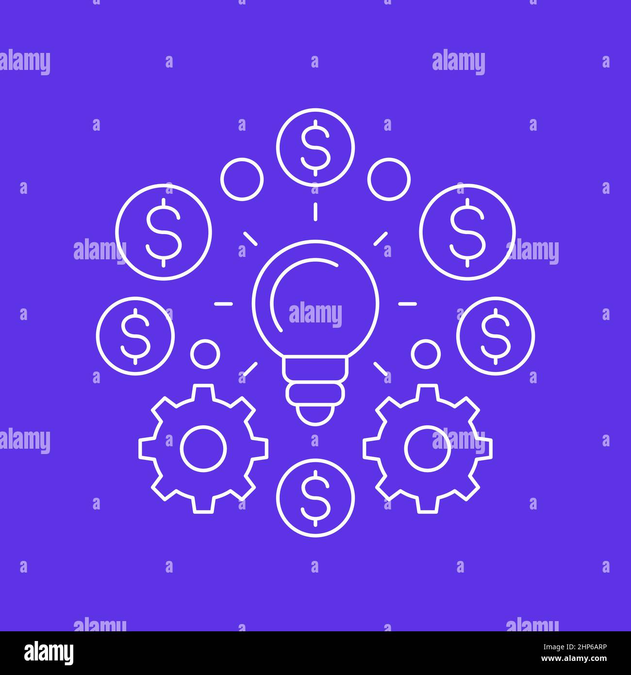 innovations and fintech icon, line vector Stock Vector