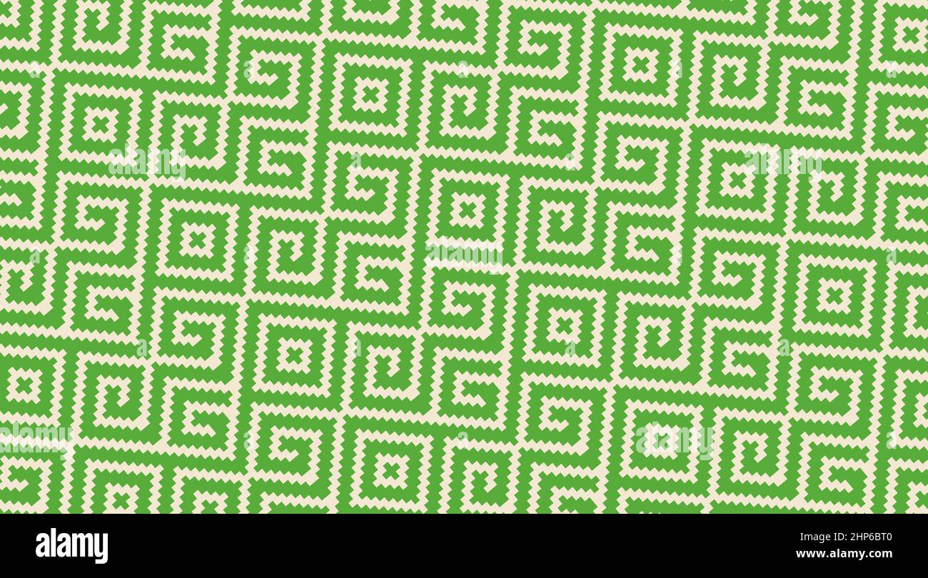 3D illustration of a green African pattern Stock Photo - Alamy