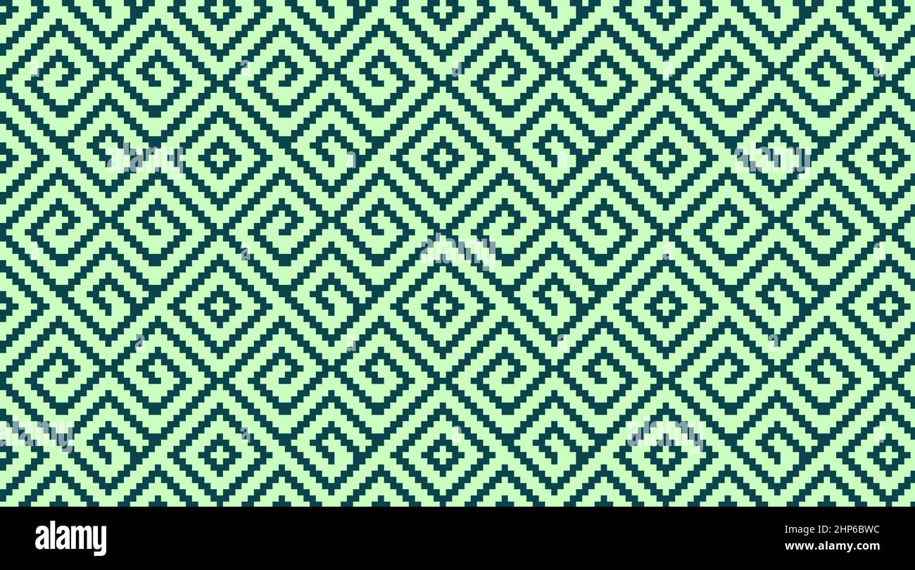 3D illustration of a green African pattern Stock Photo - Alamy