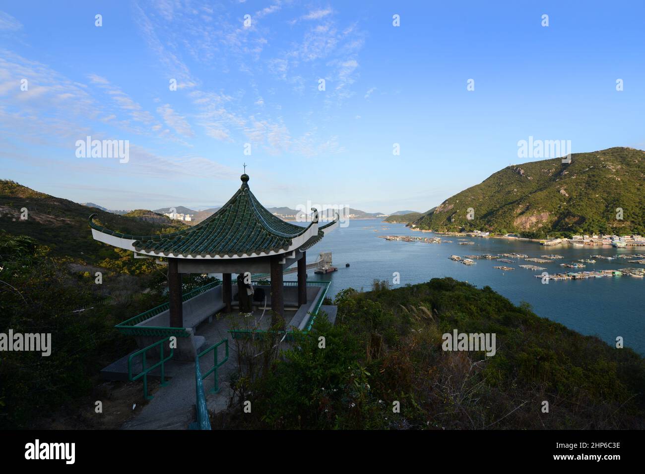 A view of Pichic Bay and Sok Kwu Wan in Lamma island, Hong Kong. Stock Photo