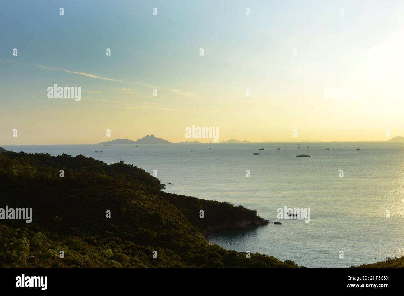 A view of the Chinese island of Xiangzhou / Wailingding island Stock Photo